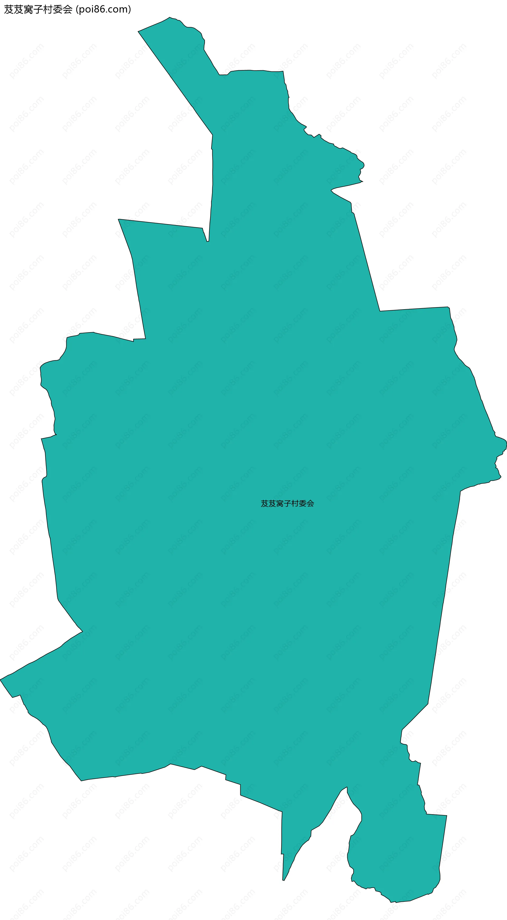 芨芨窝子村委会边界地图