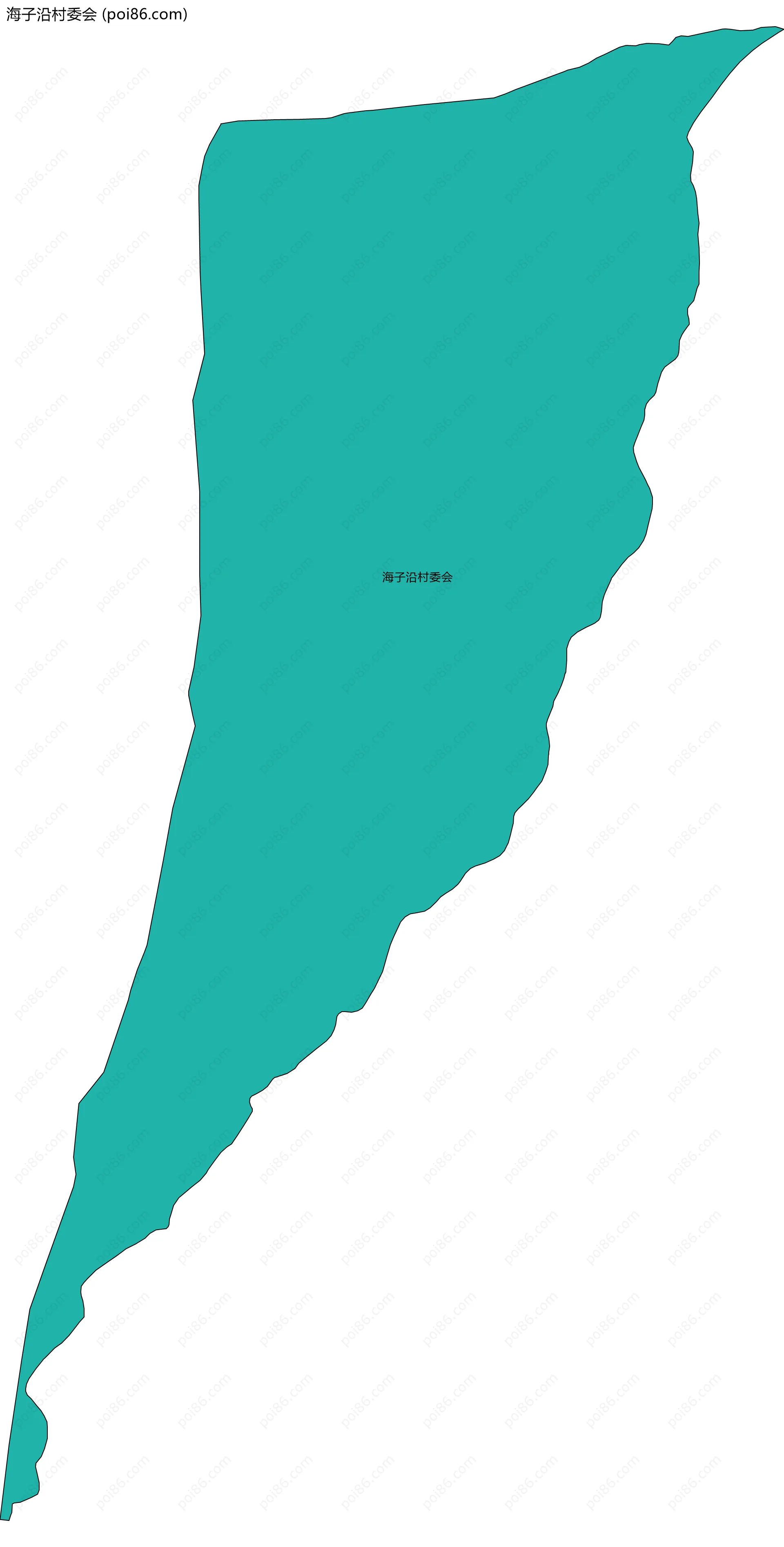 海子沿村委会边界地图