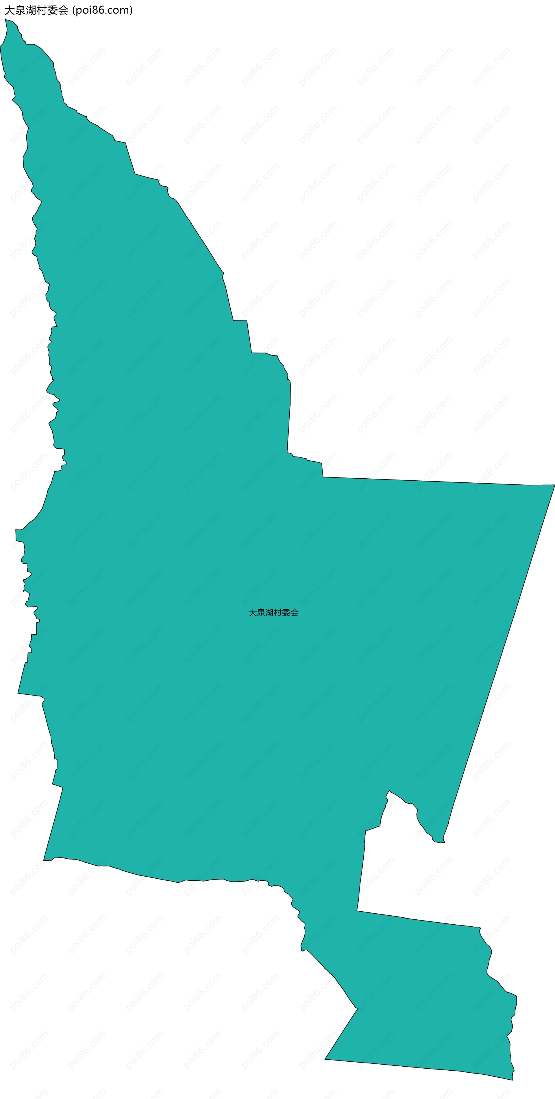 大泉湖村委会边界地图