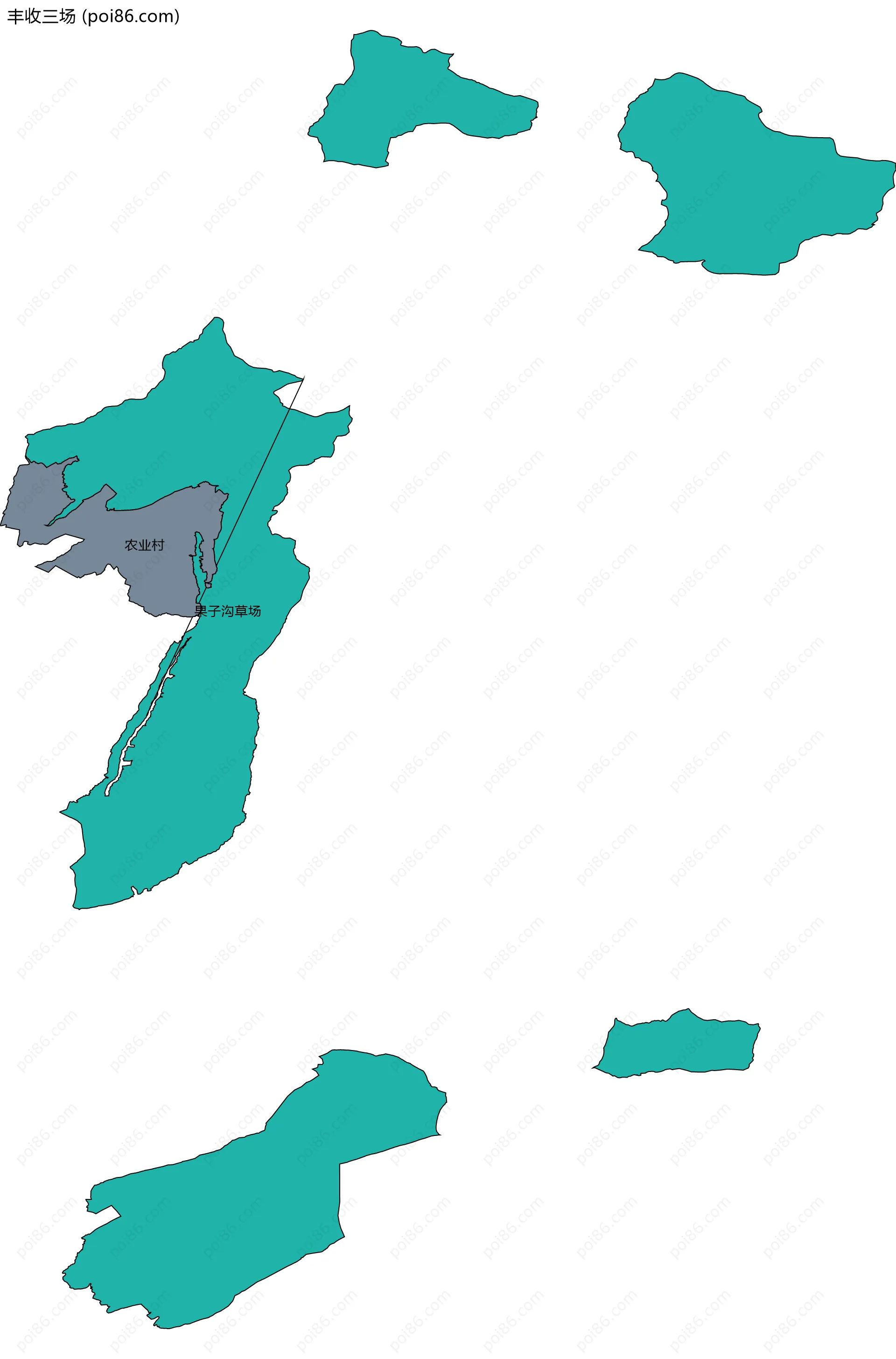 丰收三场边界地图(五级行政区划)