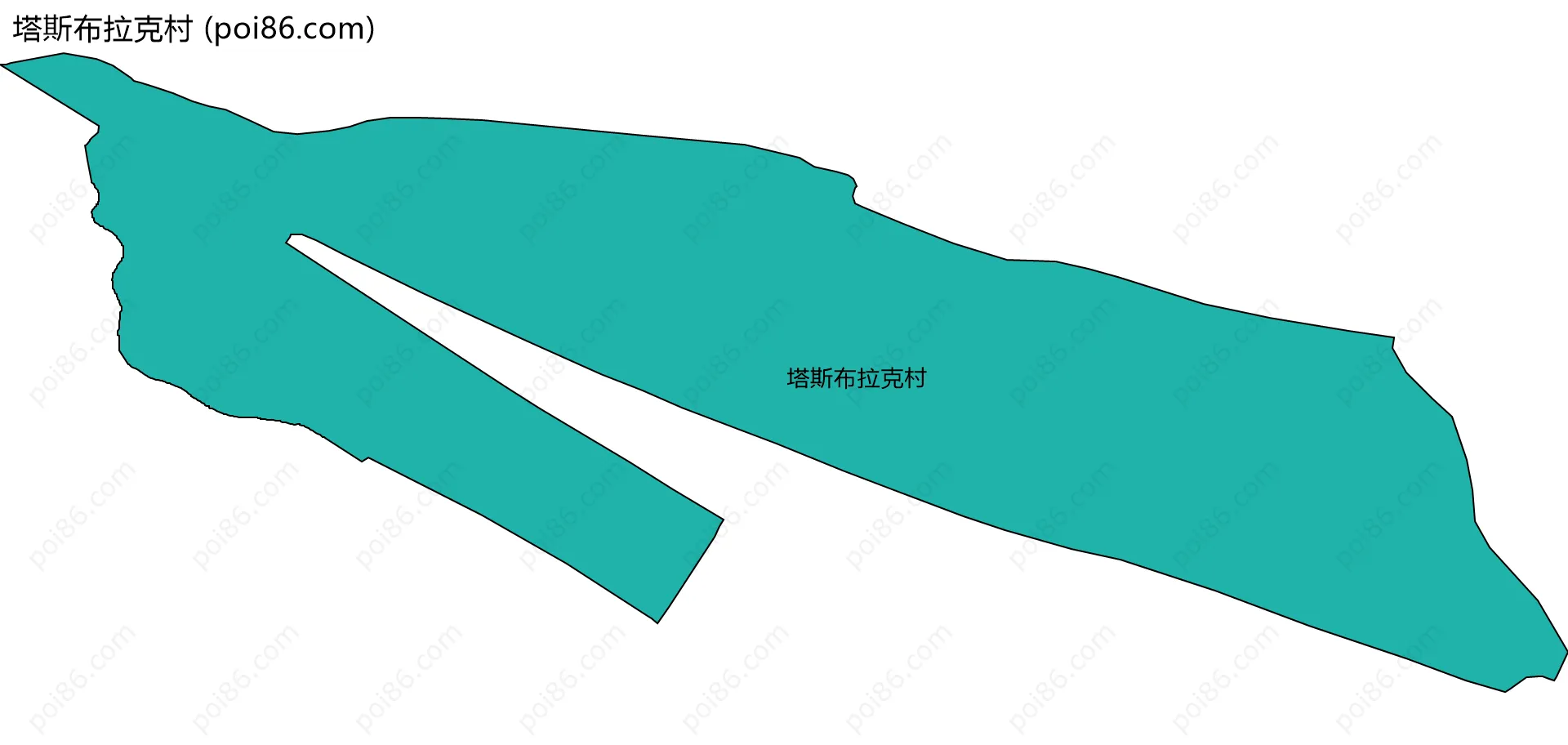 塔斯布拉克村边界地图