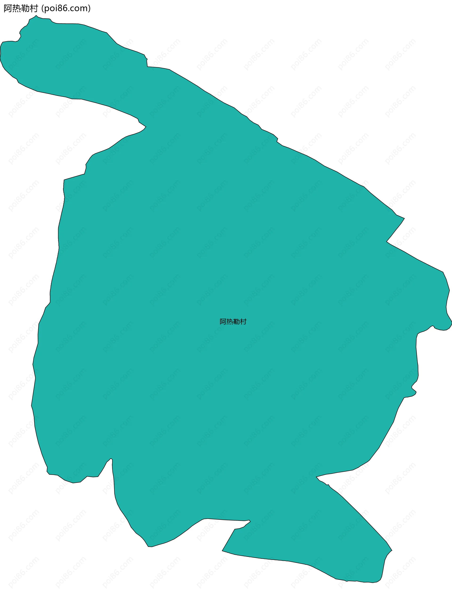 阿热勒村边界地图