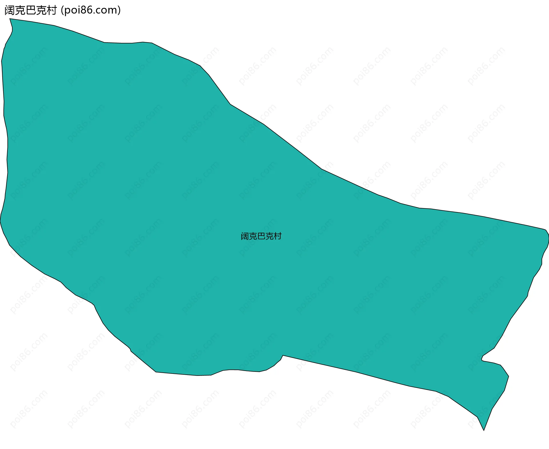 阔克巴克村边界地图