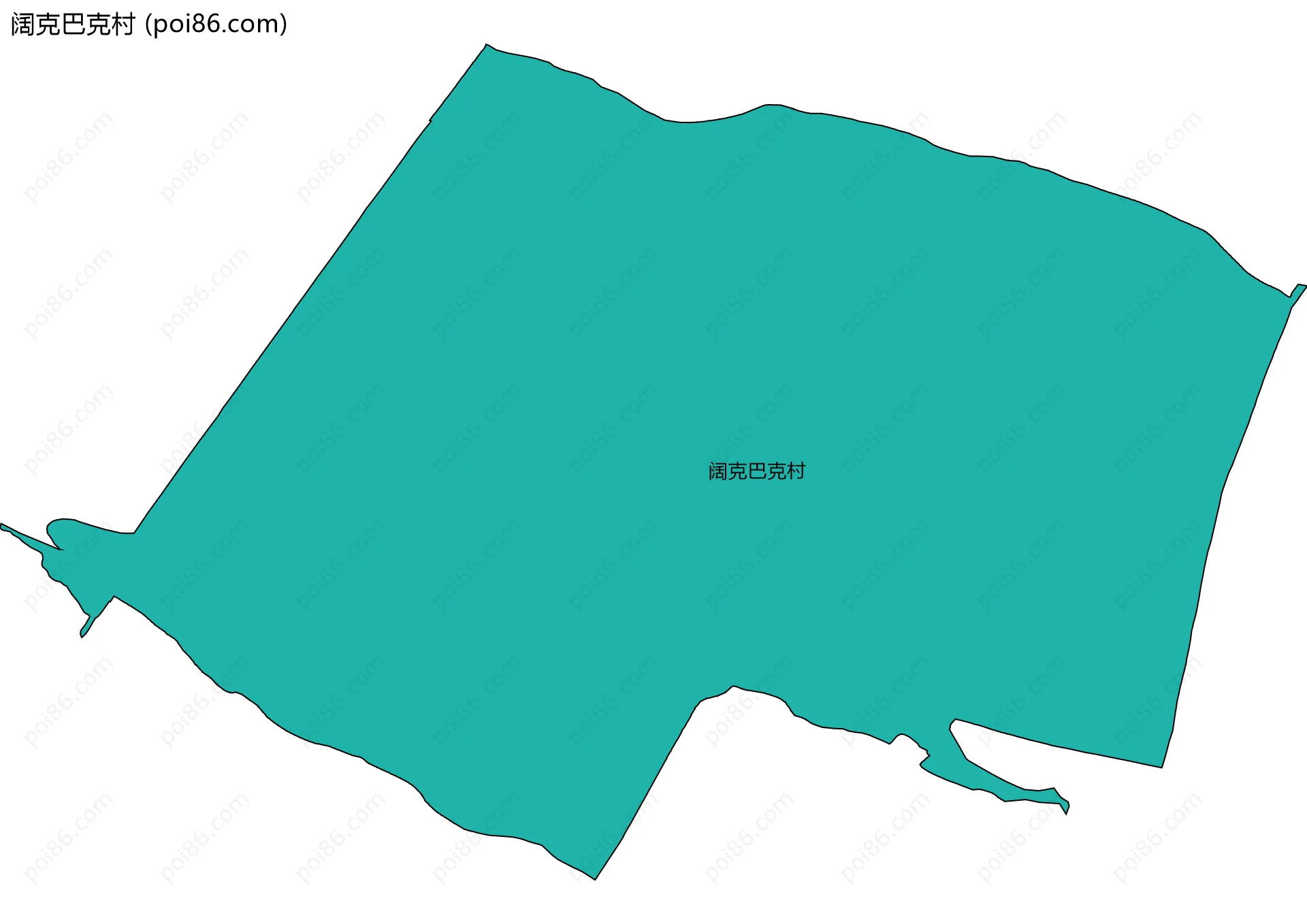 阔克巴克村边界地图