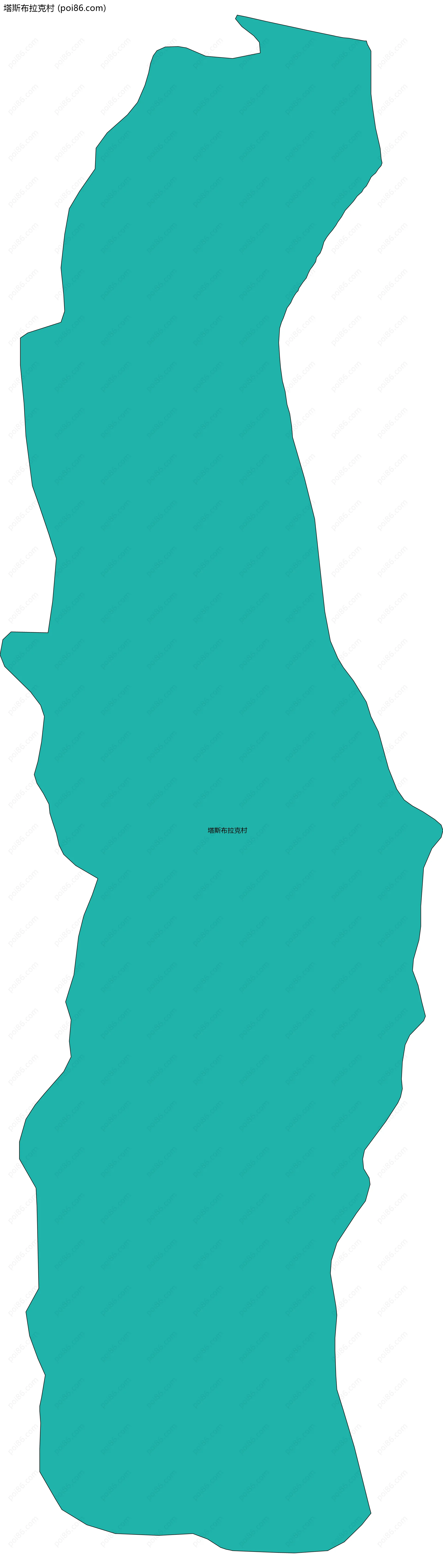 塔斯布拉克村边界地图