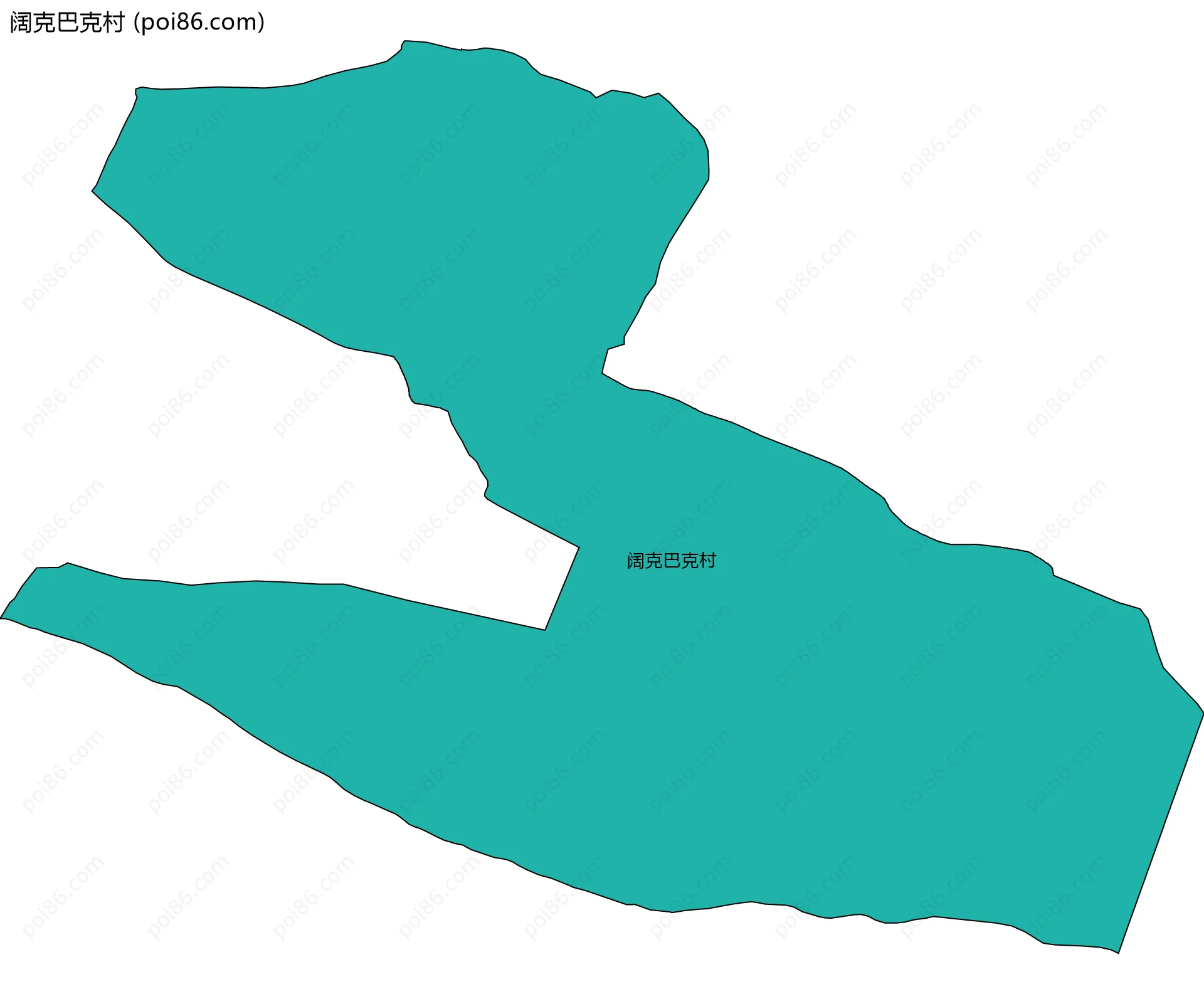 阔克巴克村边界地图