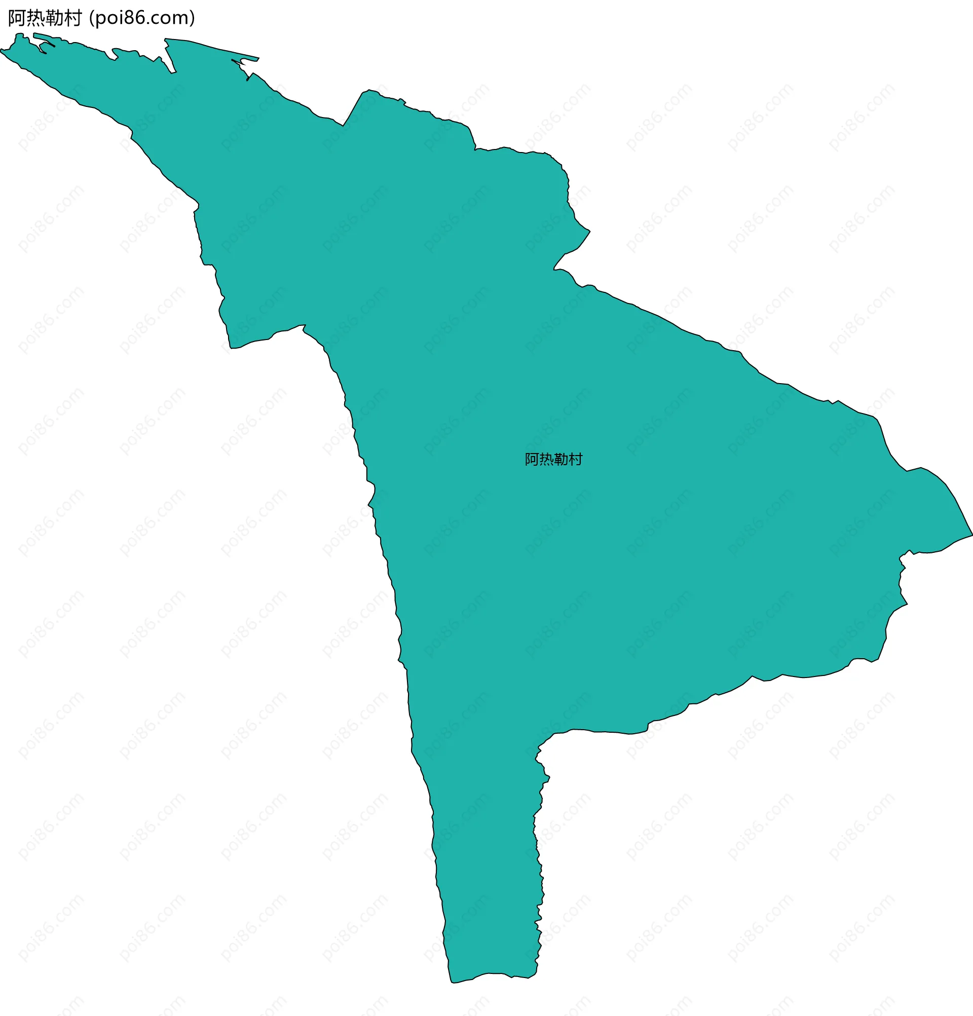 阿热勒村边界地图