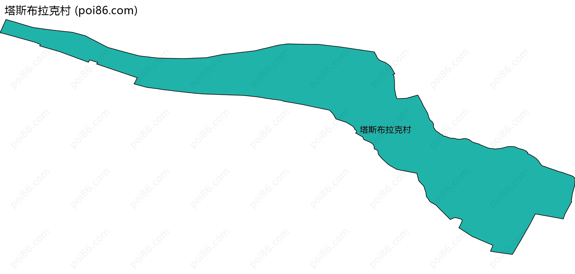 塔斯布拉克村边界地图