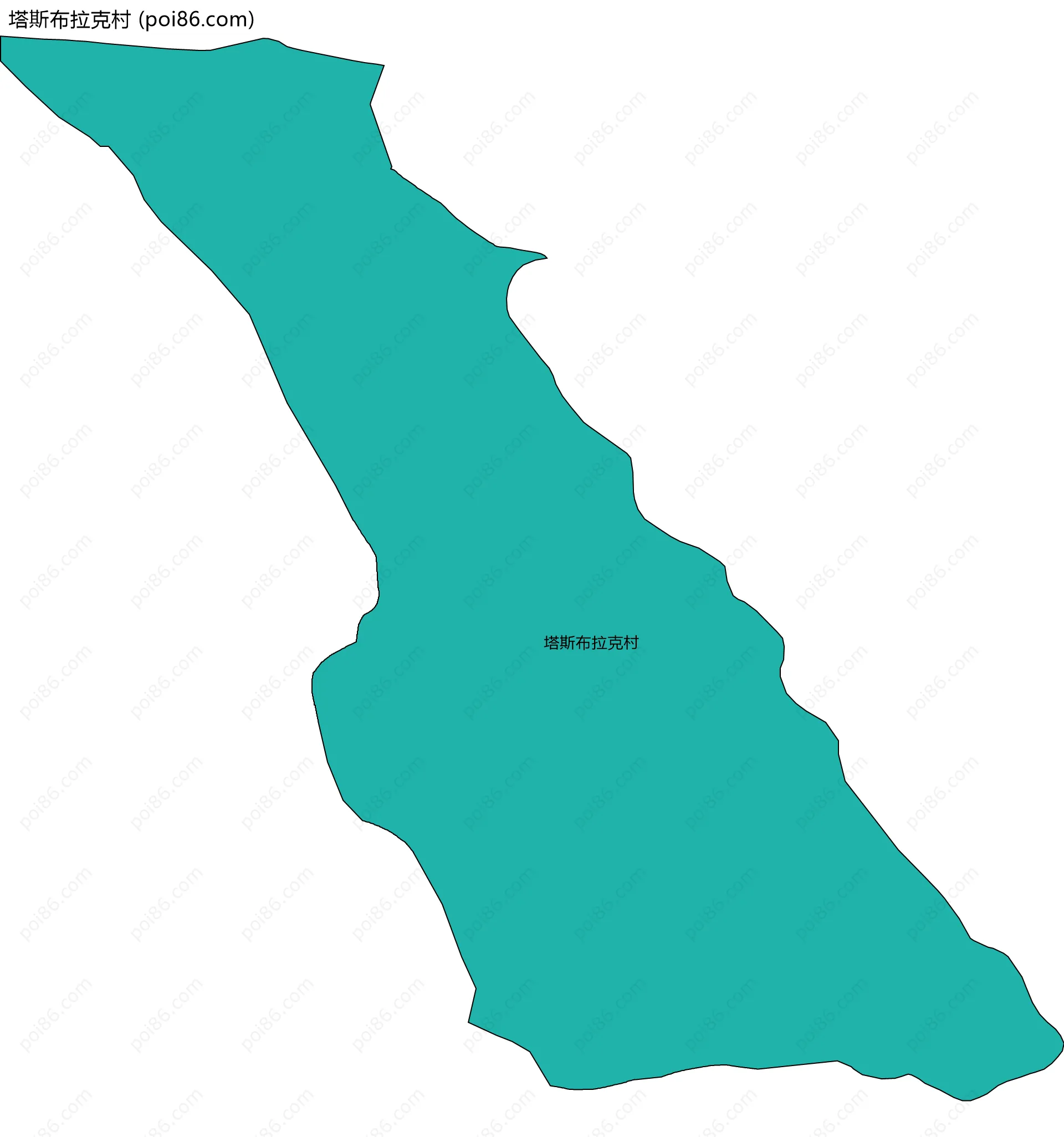 塔斯布拉克村边界地图