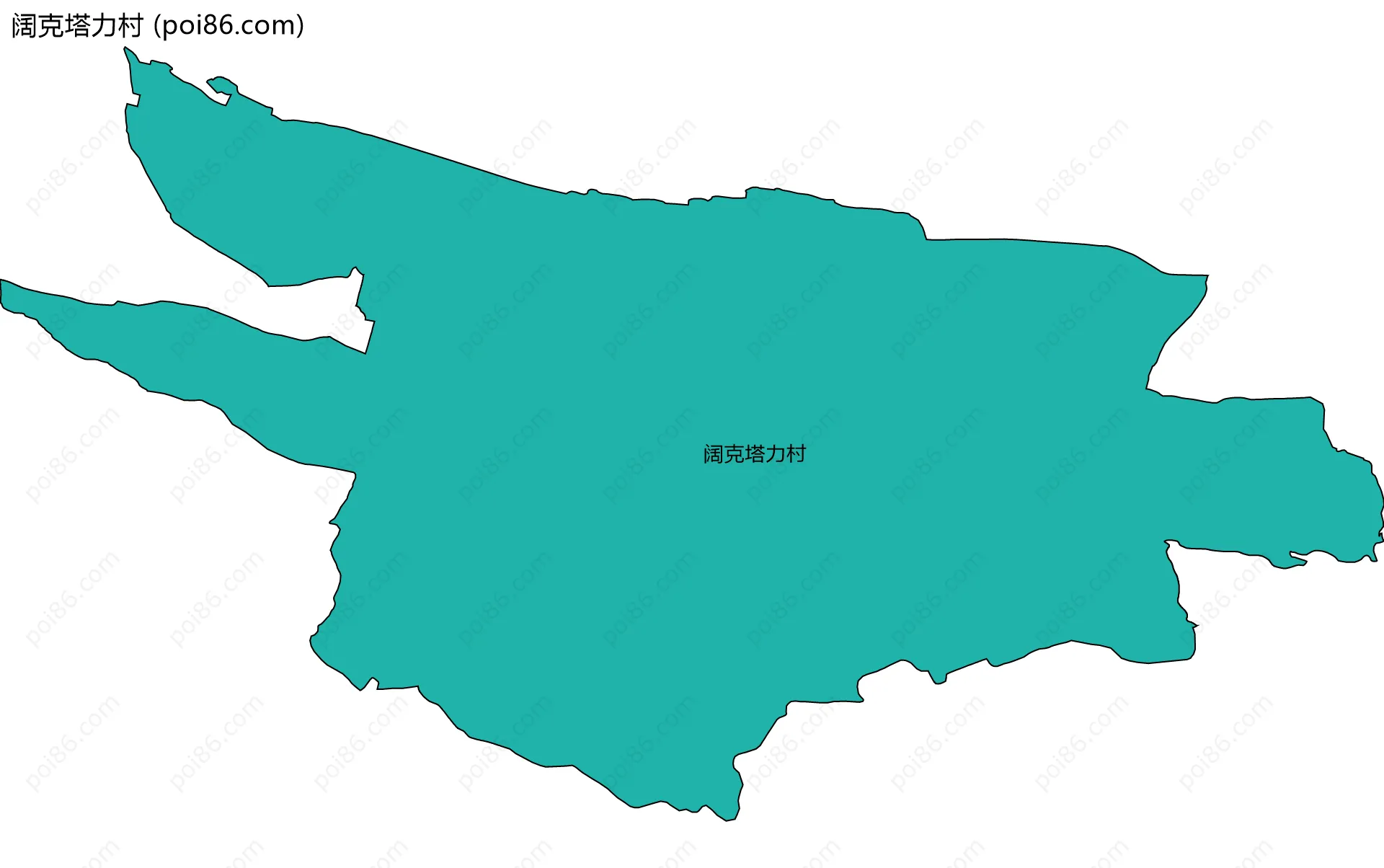 阔克塔力村边界地图