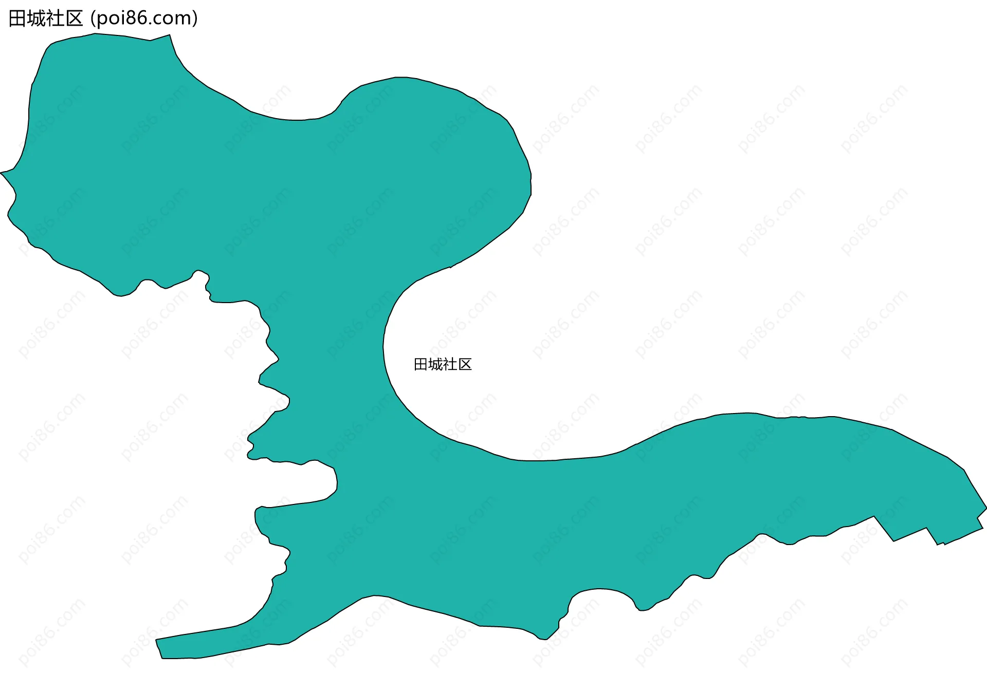 田城社区边界地图