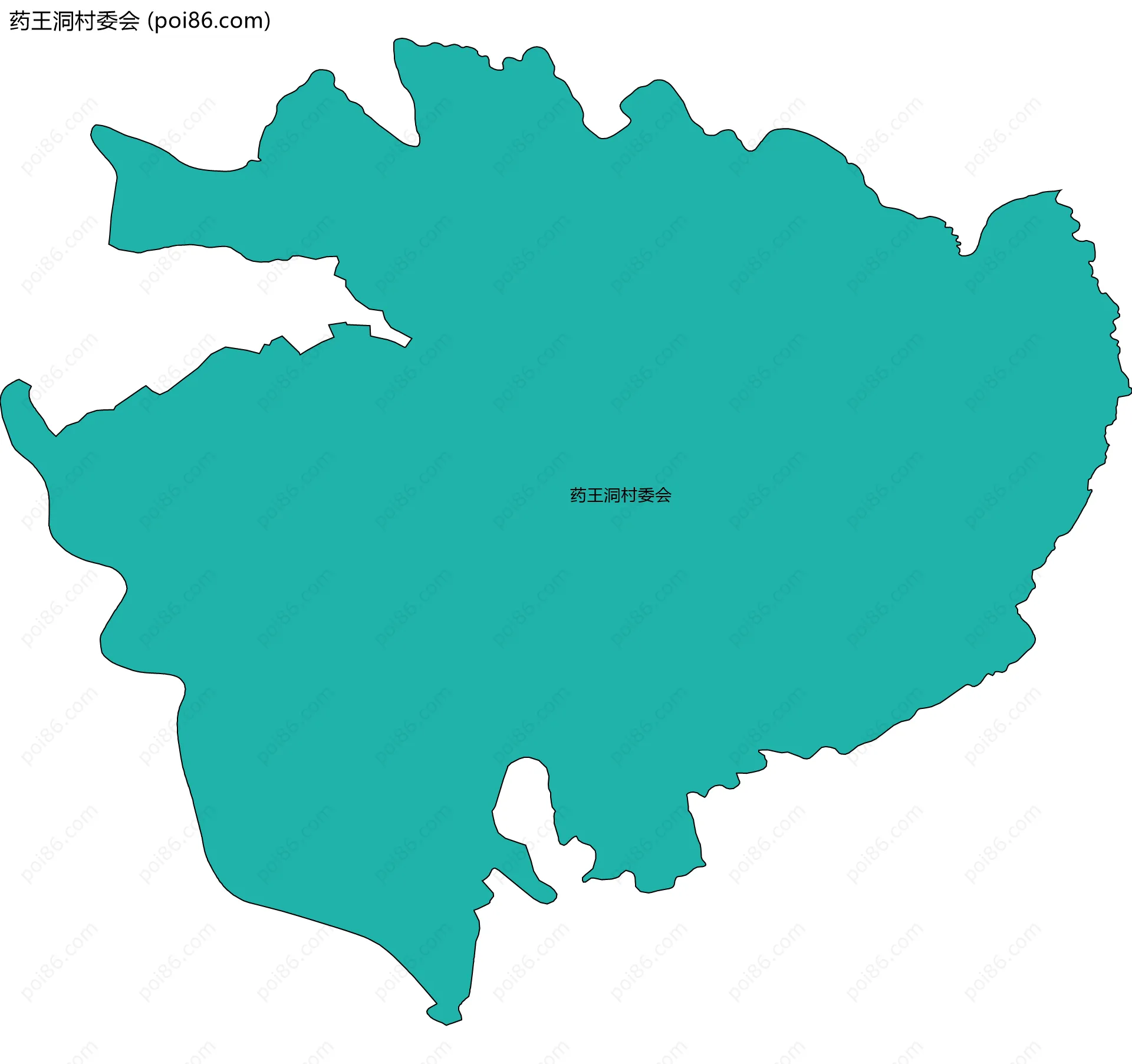 药王洞村委会边界地图