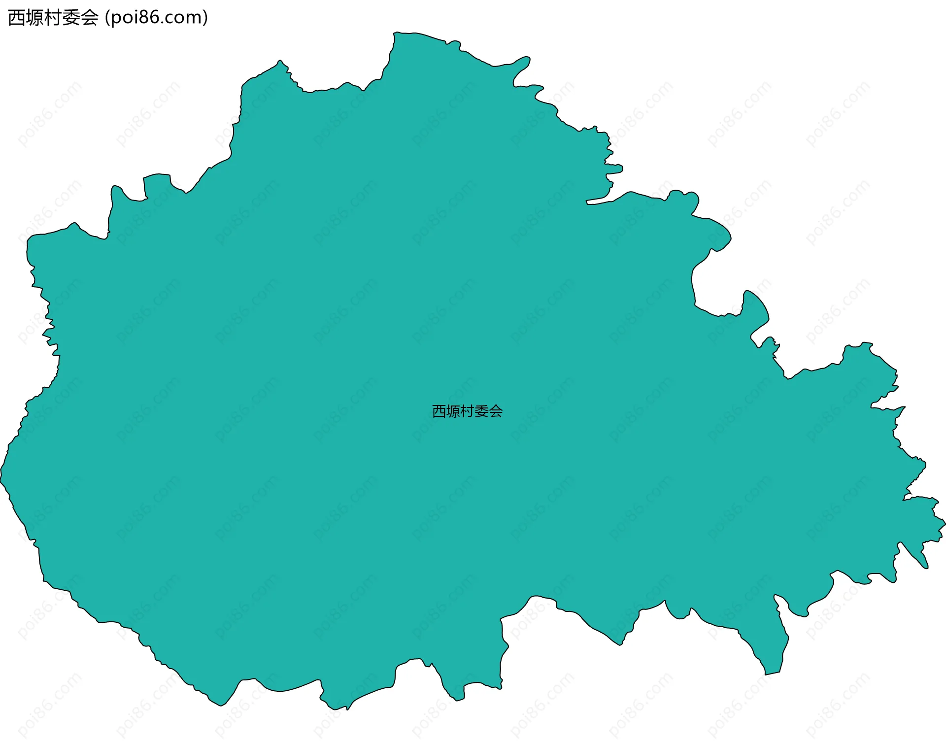 西塬村委会边界地图