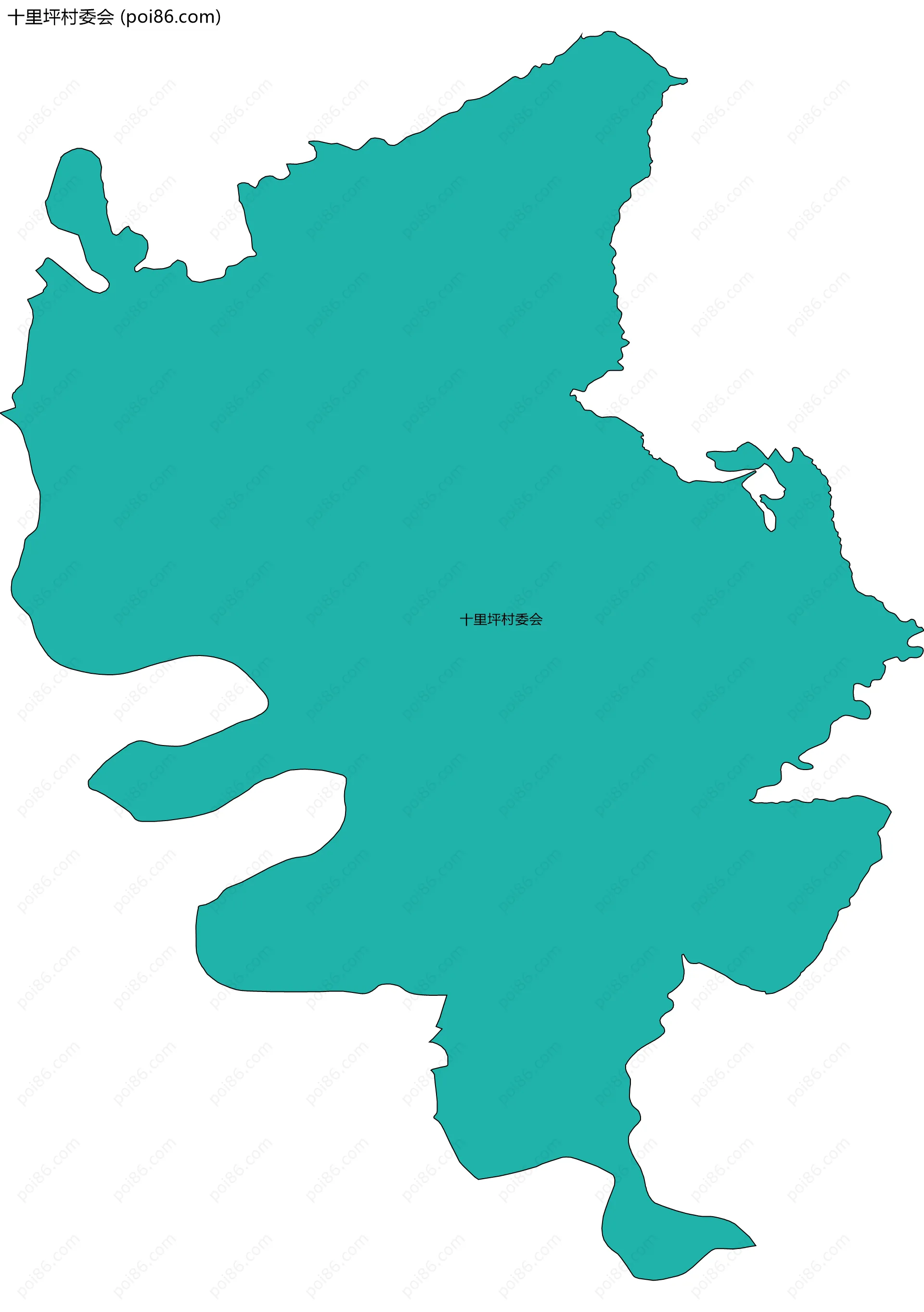 十里坪村委会边界地图