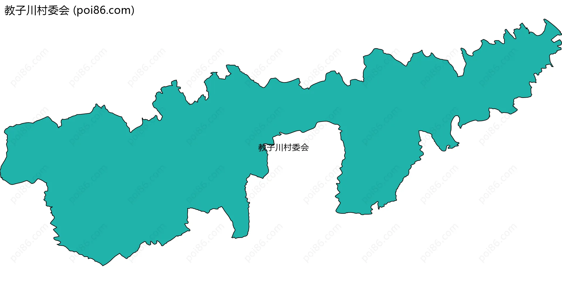 教子川村委会边界地图