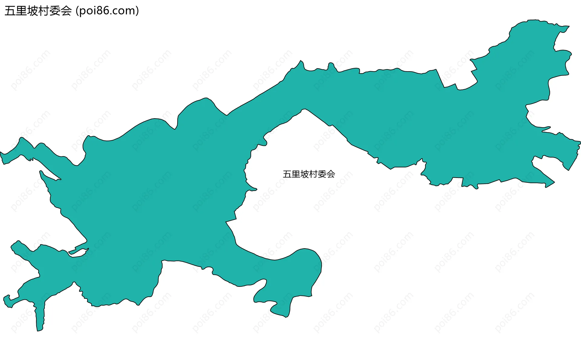 五里坡村委会边界地图