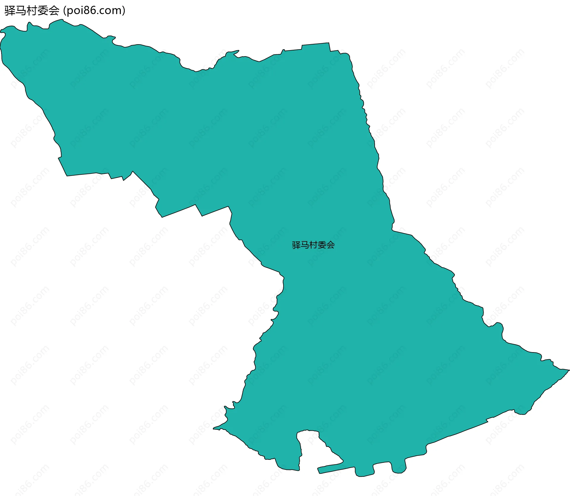 驿马村委会边界地图