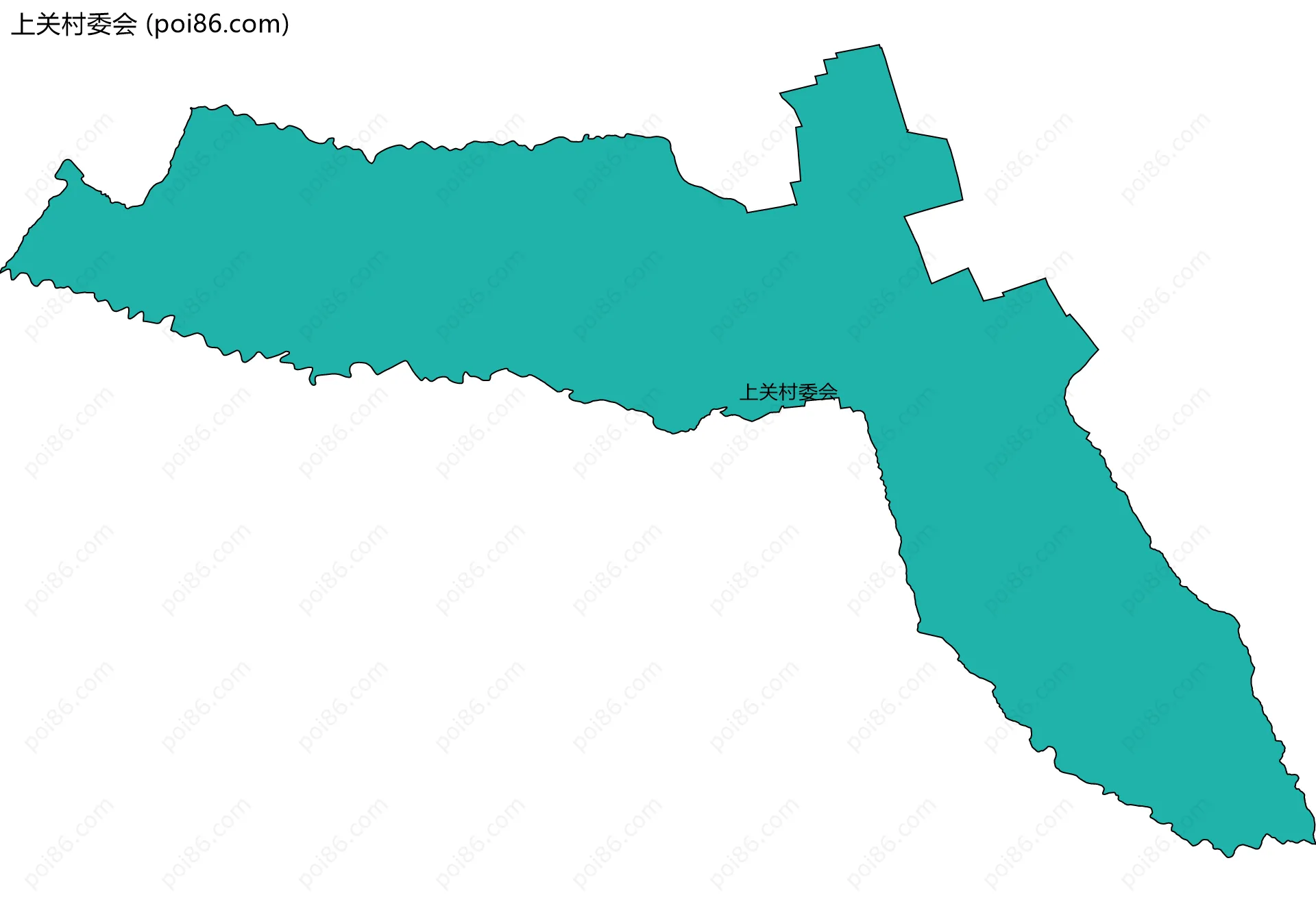 上关村委会边界地图