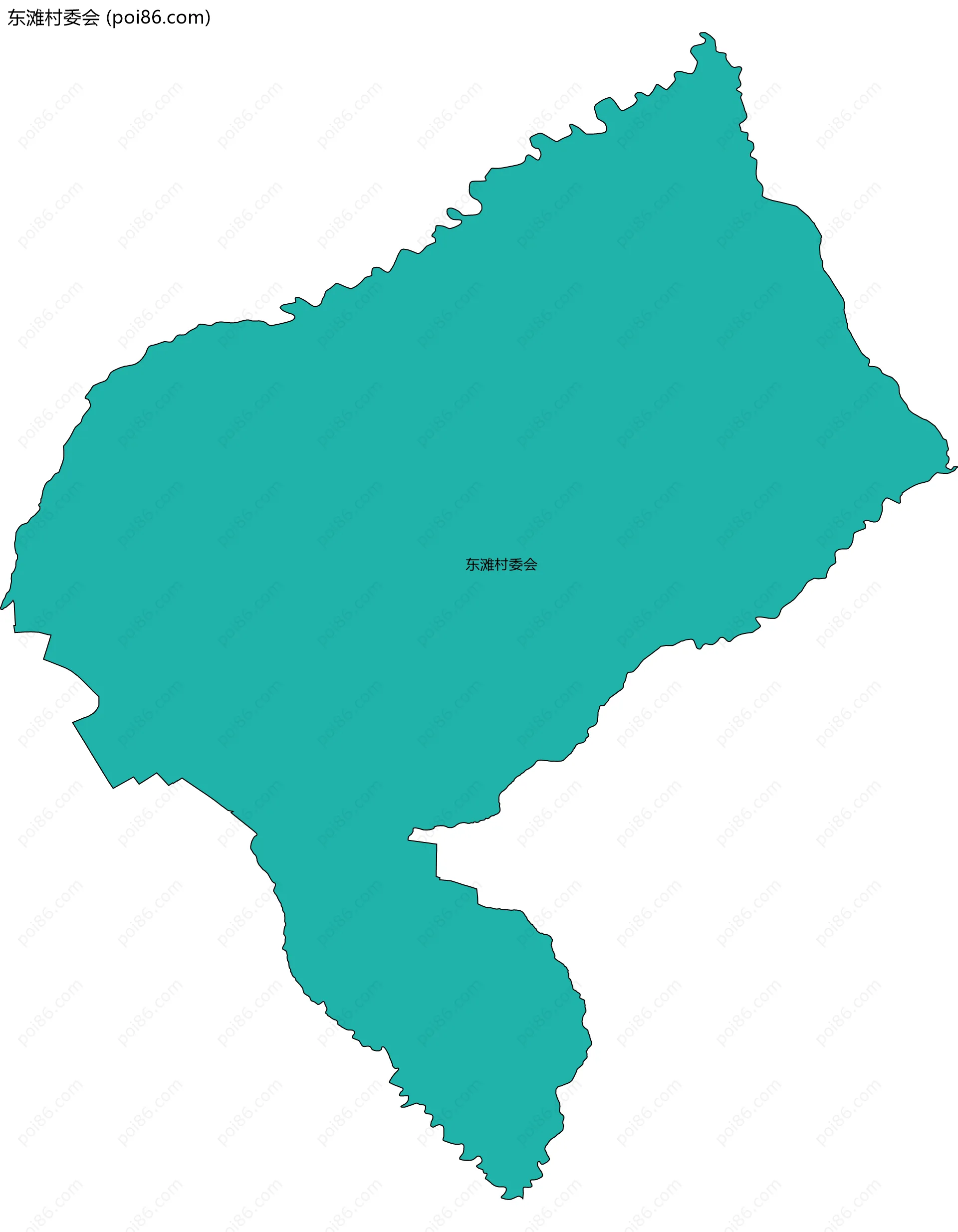 东滩村委会边界地图