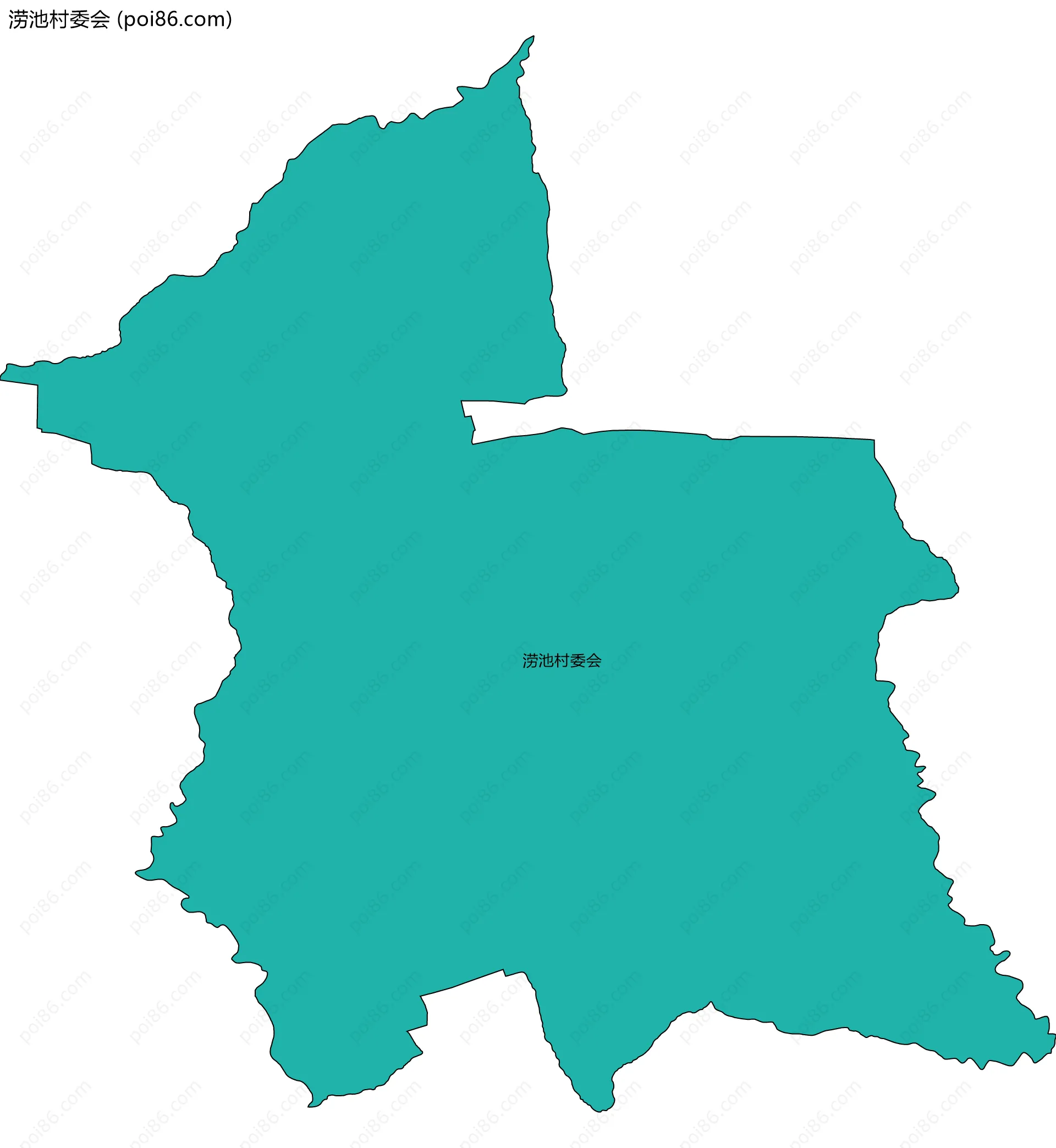 涝池村委会边界地图