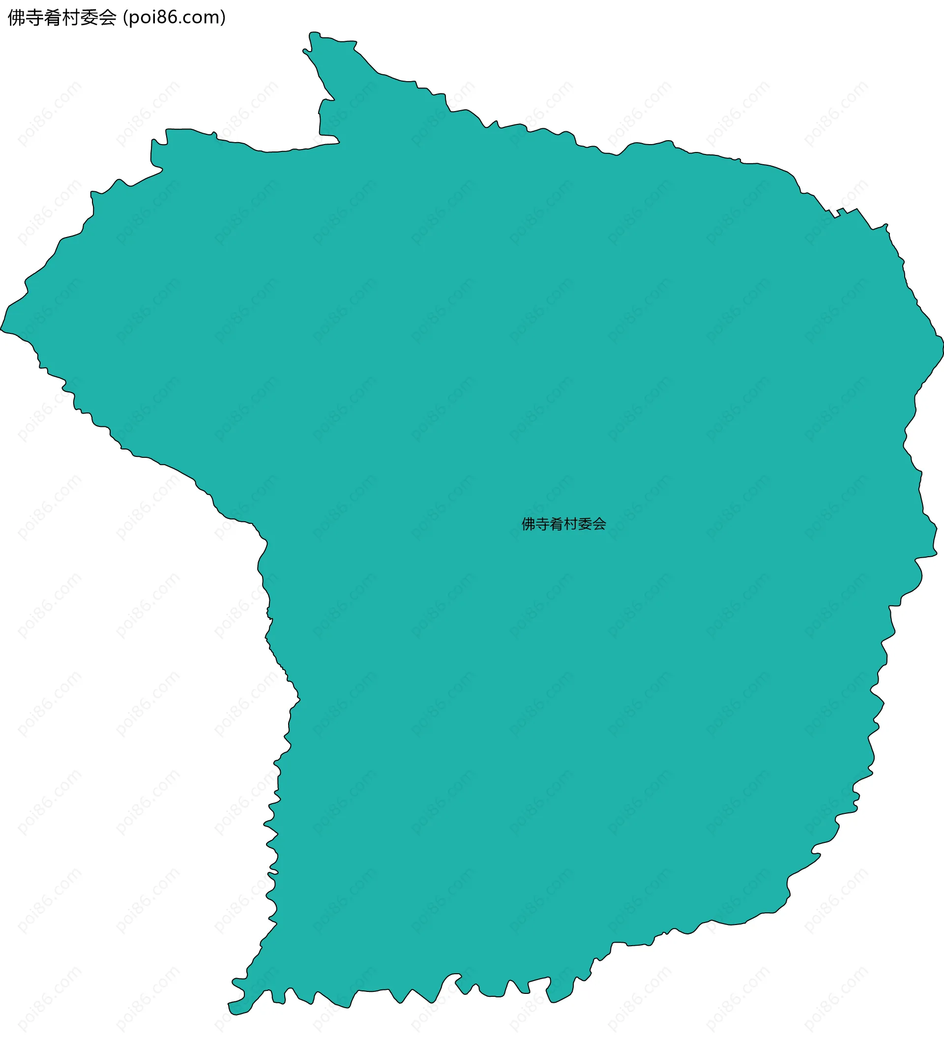 佛寺肴村委会边界地图