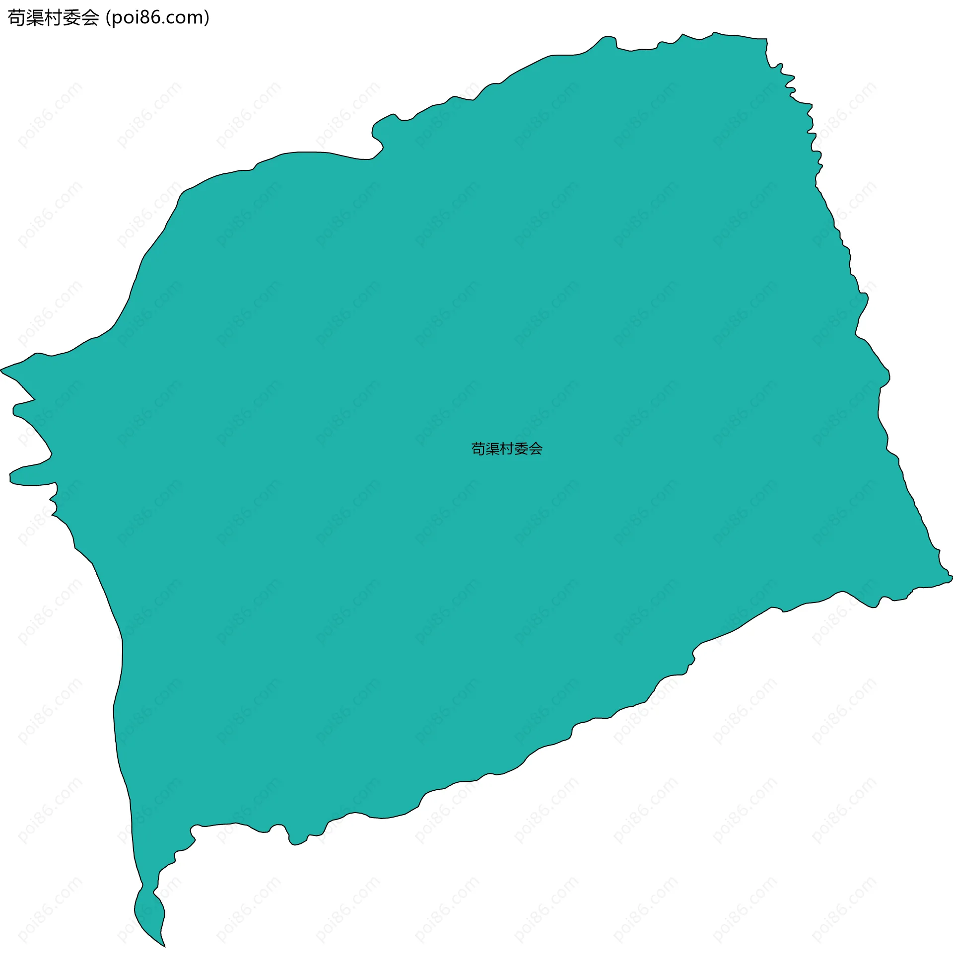 苟渠村委会边界地图