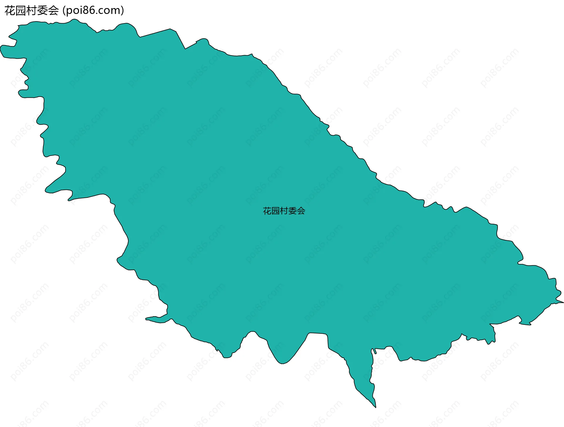 花园村委会边界地图