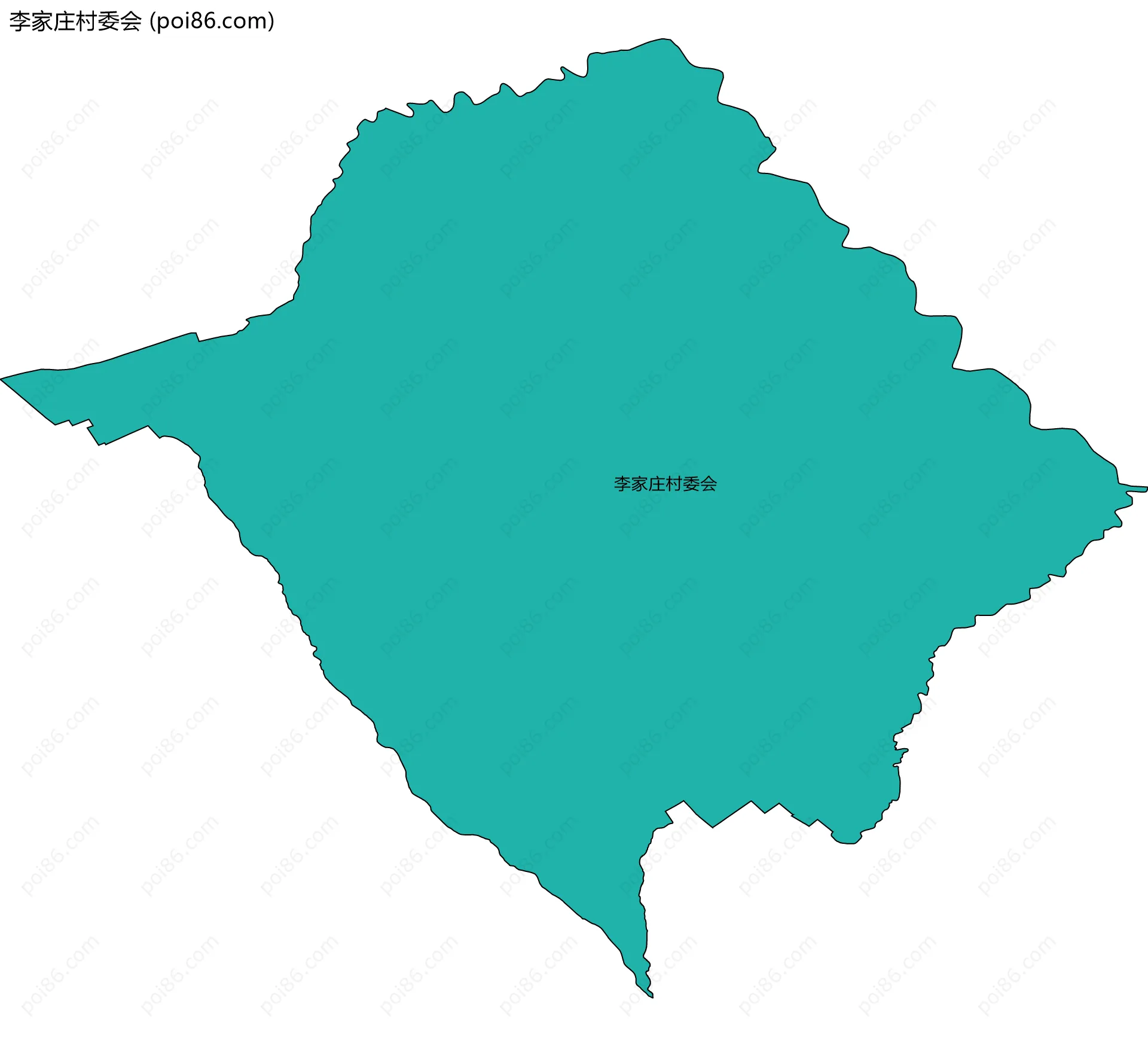 李家庄村委会边界地图