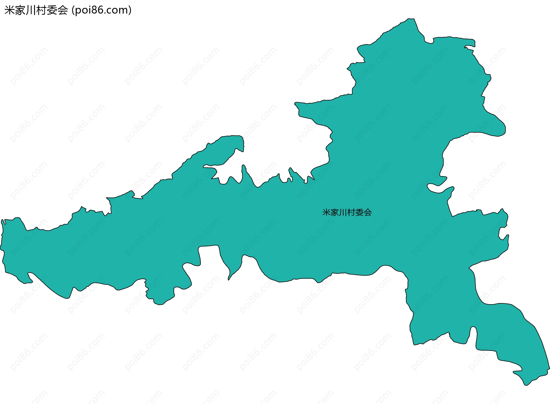 米家川村委会边界地图