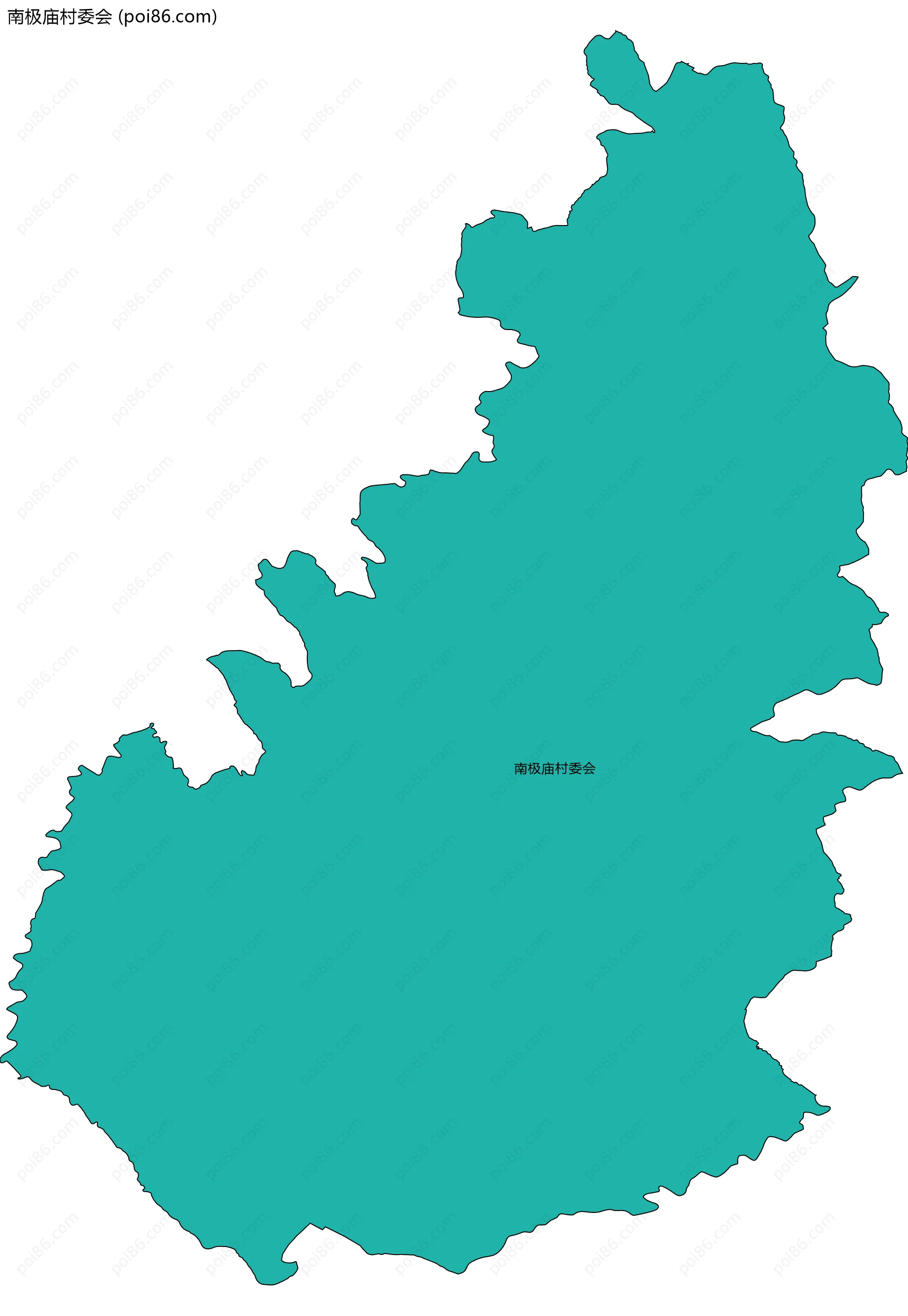 南极庙村委会边界地图