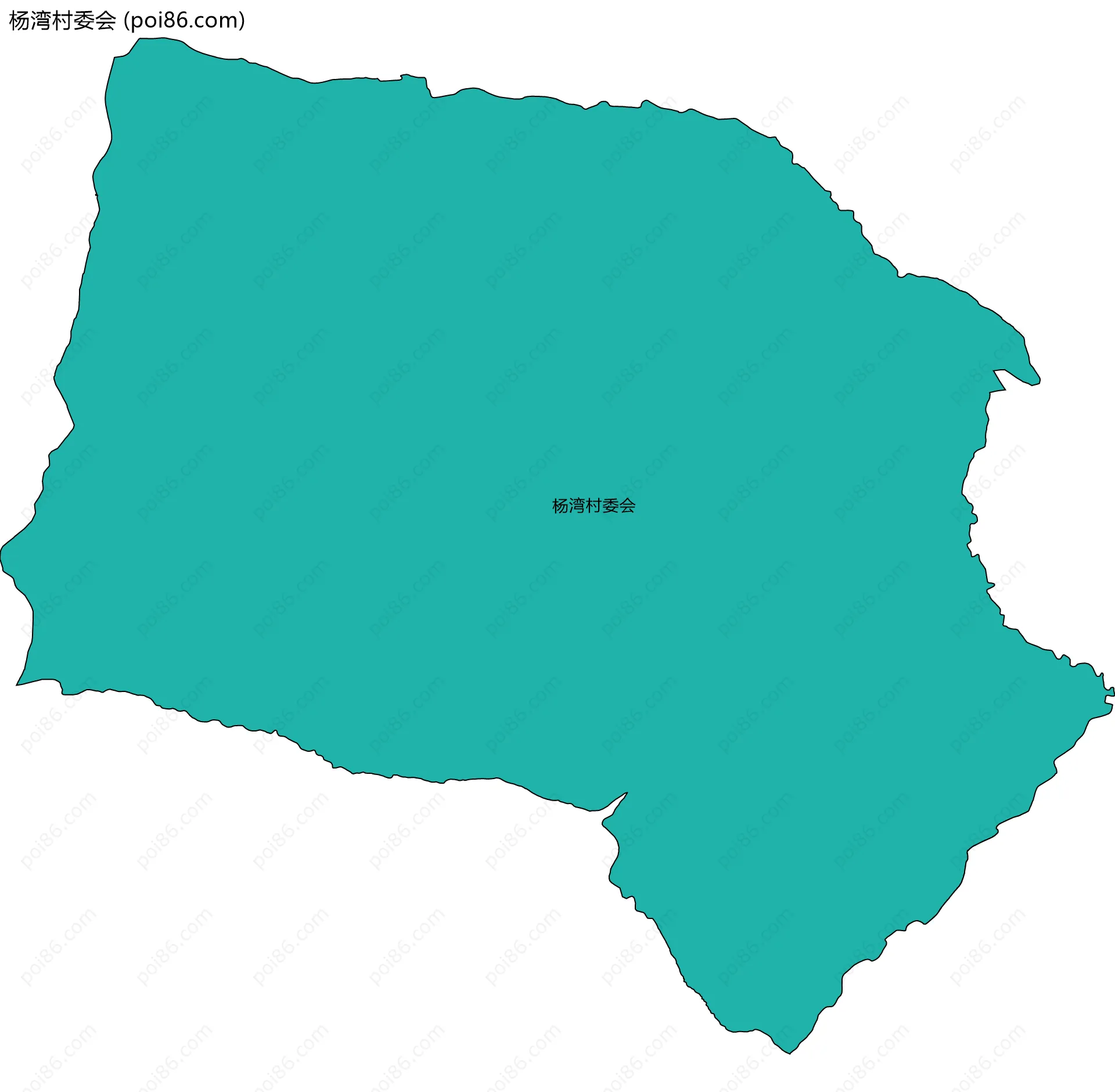 杨湾村委会边界地图