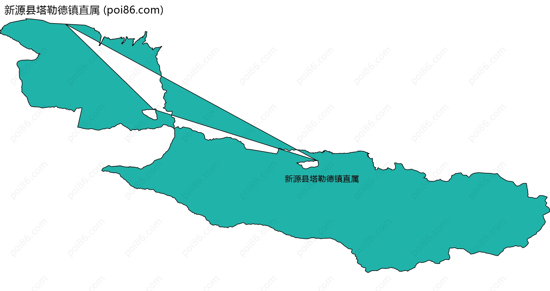 新源县塔勒德镇直属边界地图