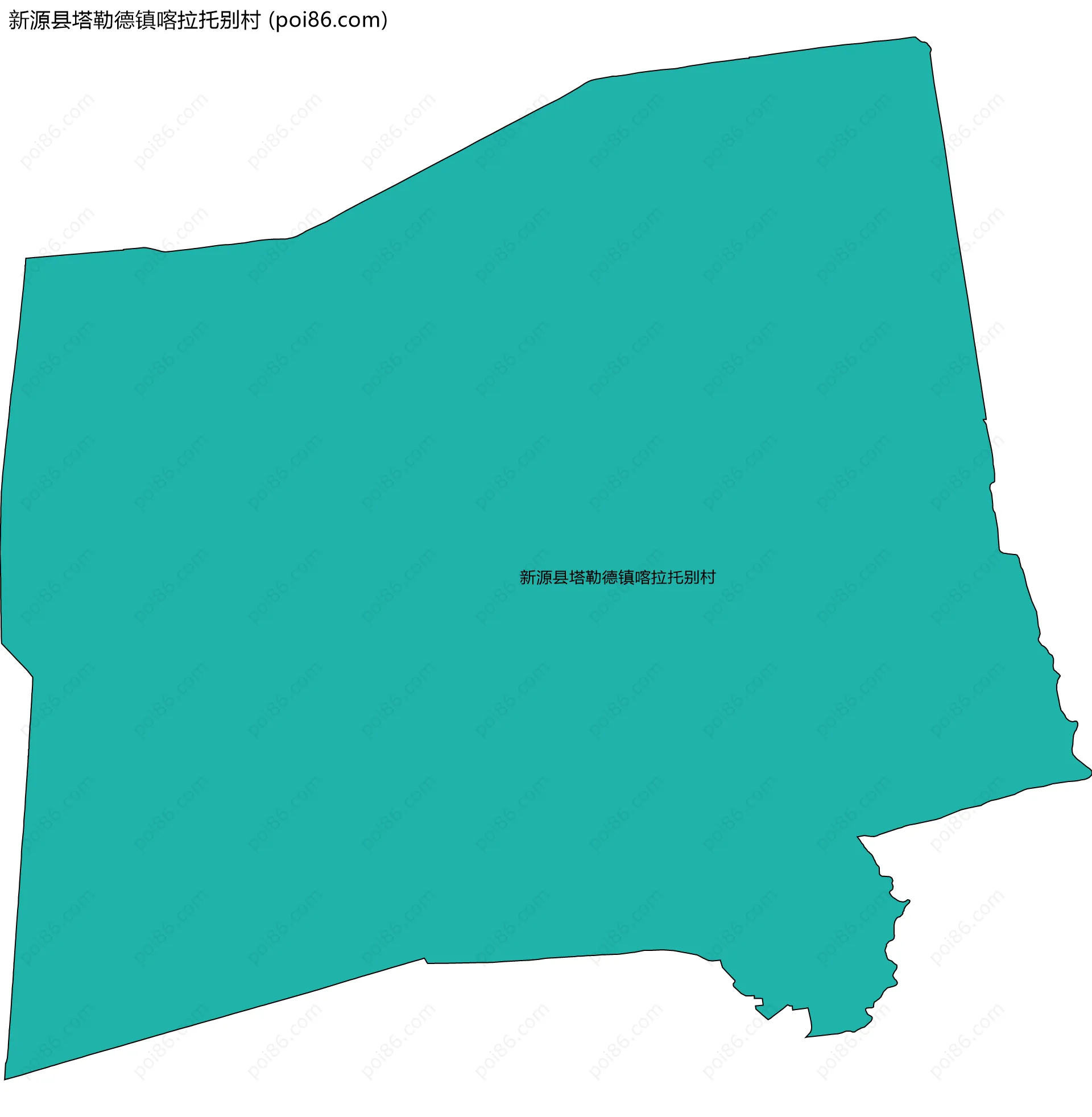 新源县塔勒德镇喀拉托别村边界地图