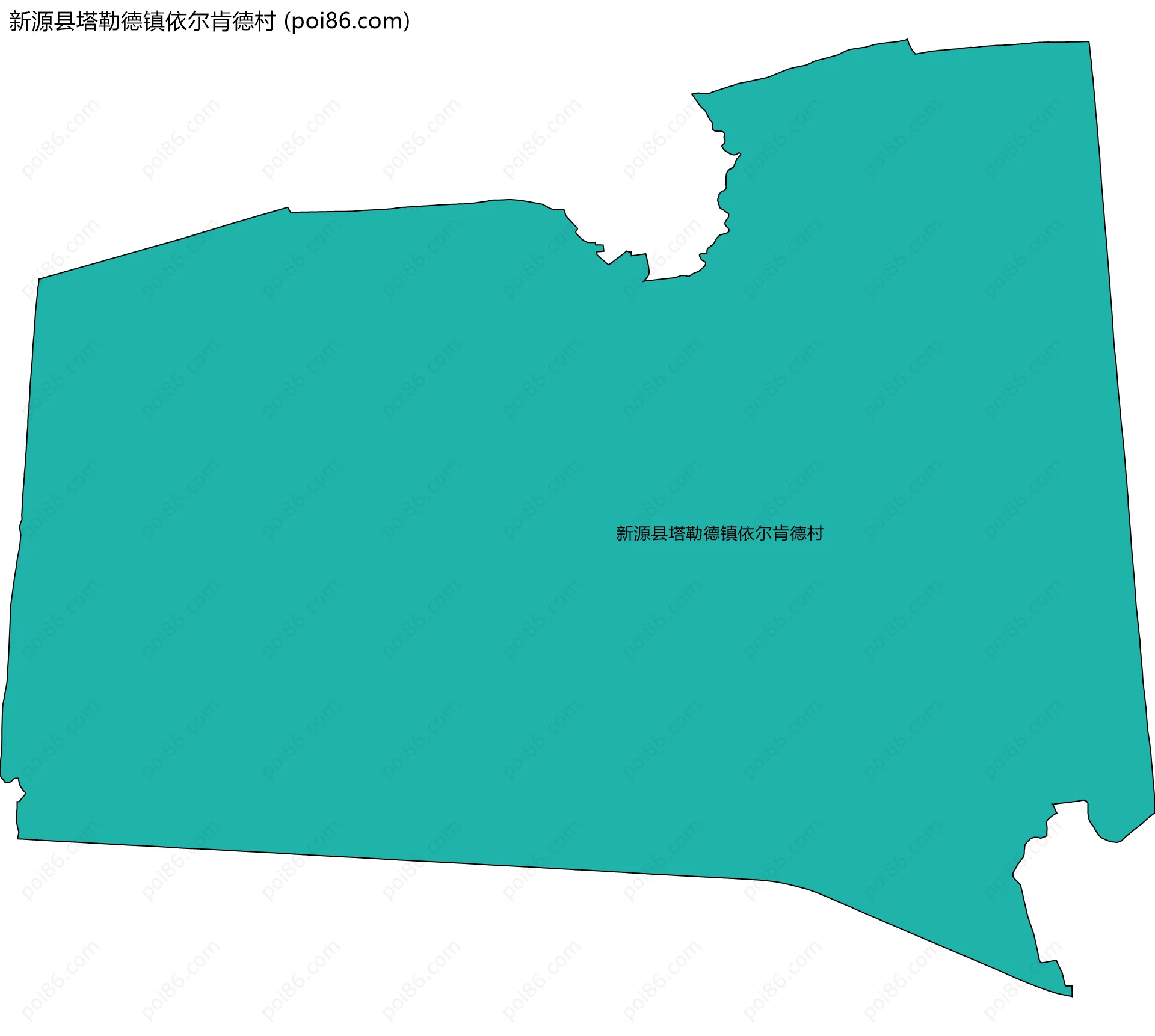 新源县塔勒德镇依尔肯德村边界地图