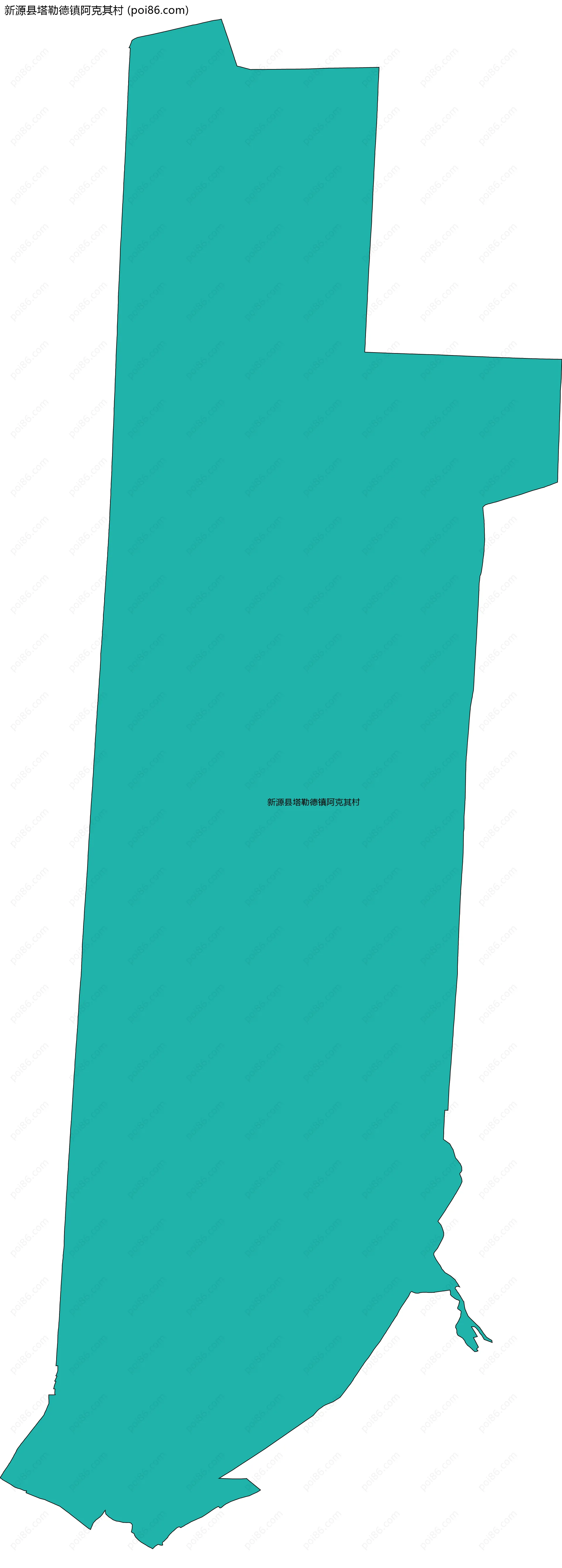 新源县塔勒德镇阿克其村边界地图