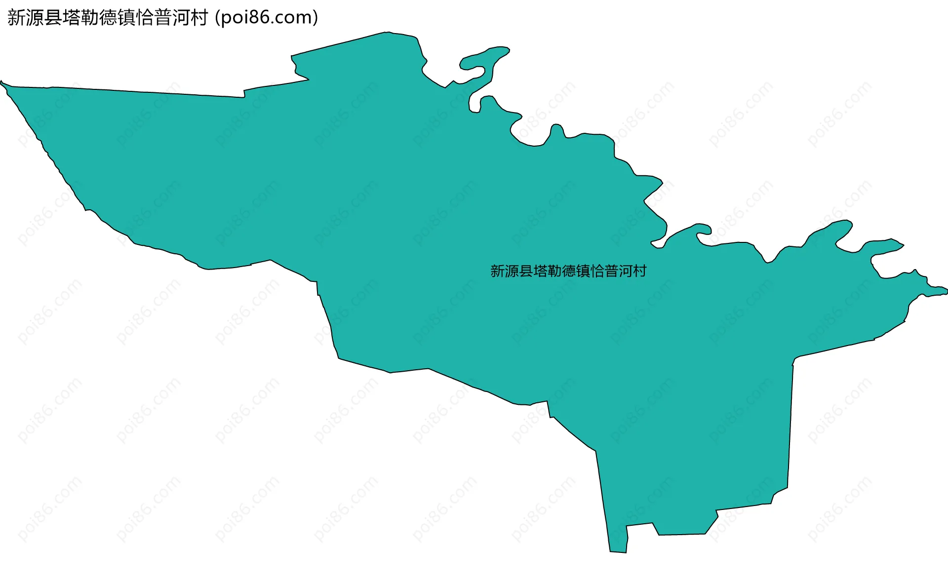 新源县塔勒德镇恰普河村边界地图