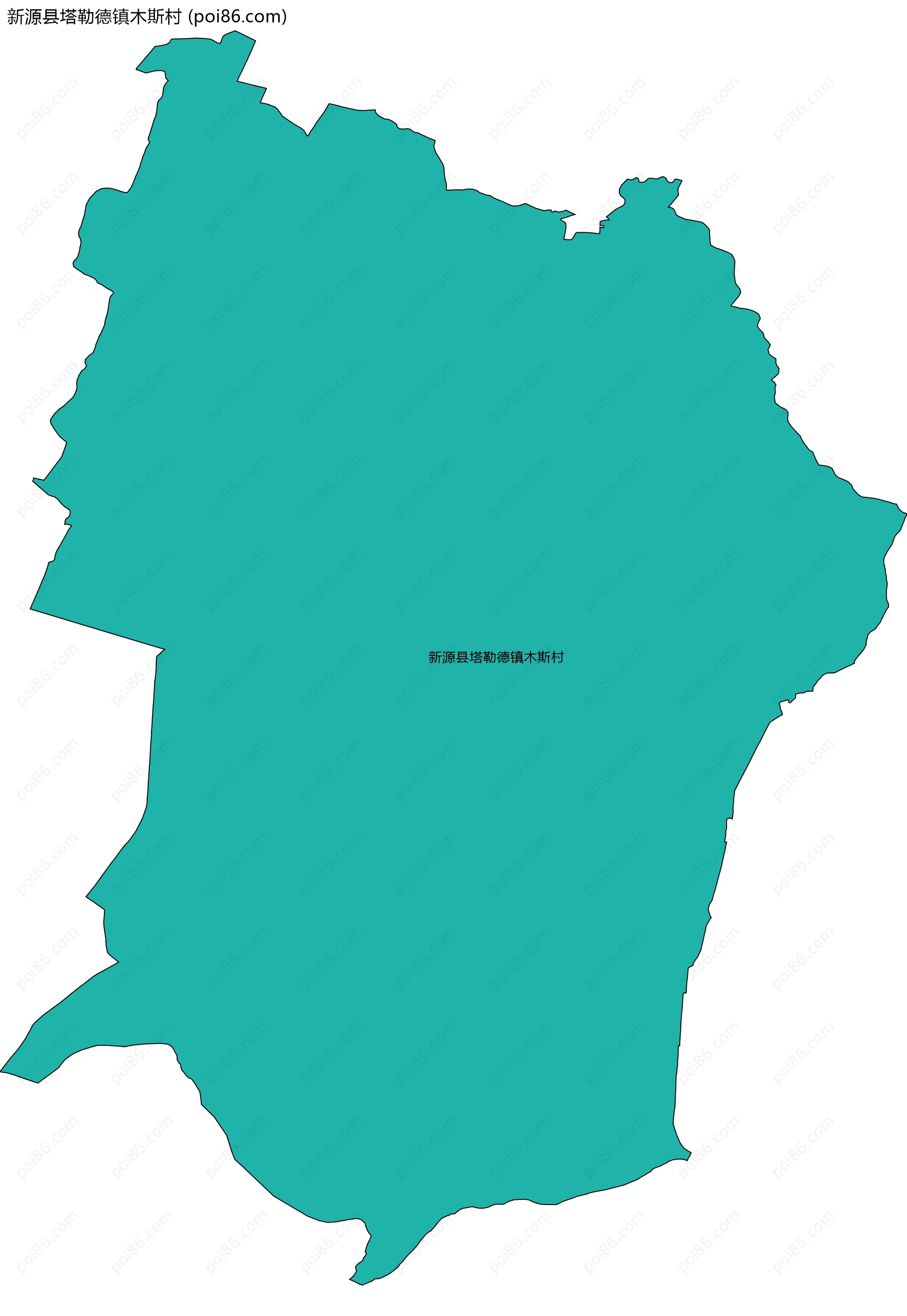 新源县塔勒德镇木斯村边界地图