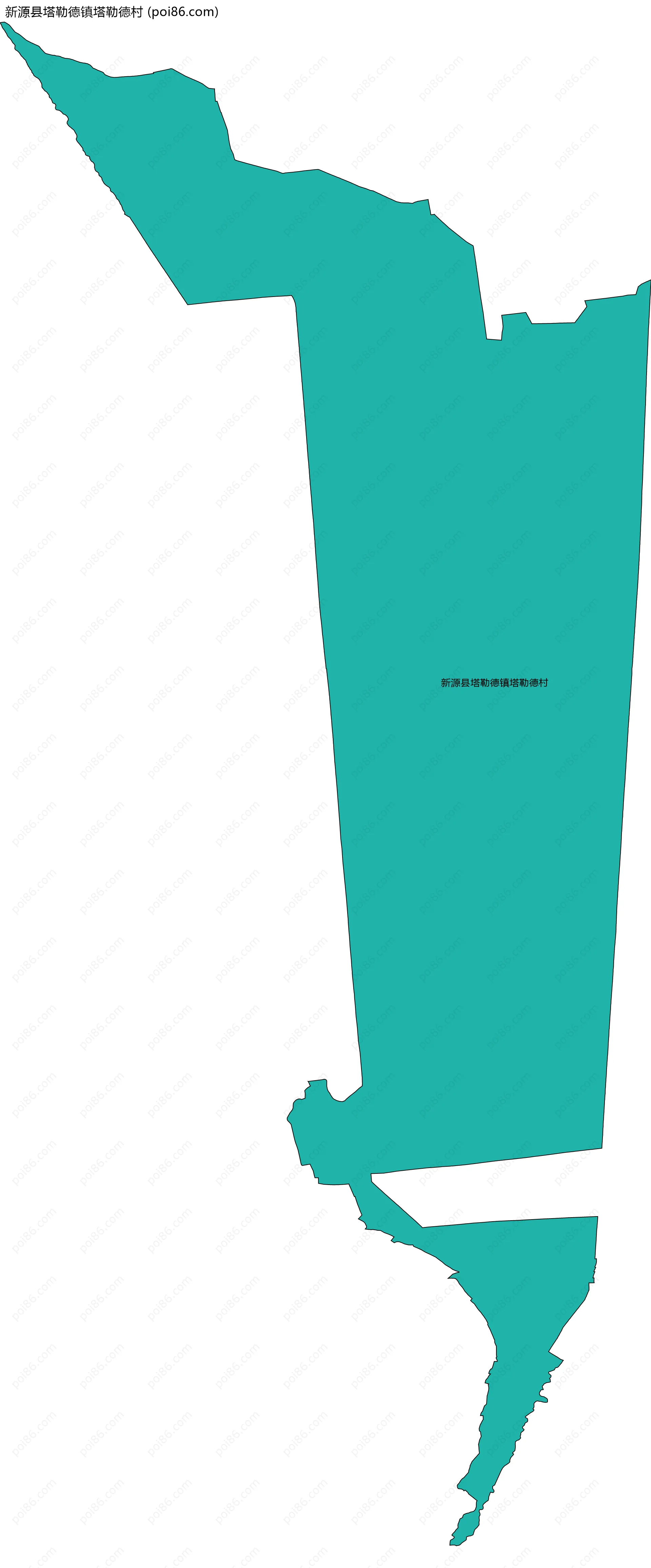 新源县塔勒德镇塔勒德村边界地图