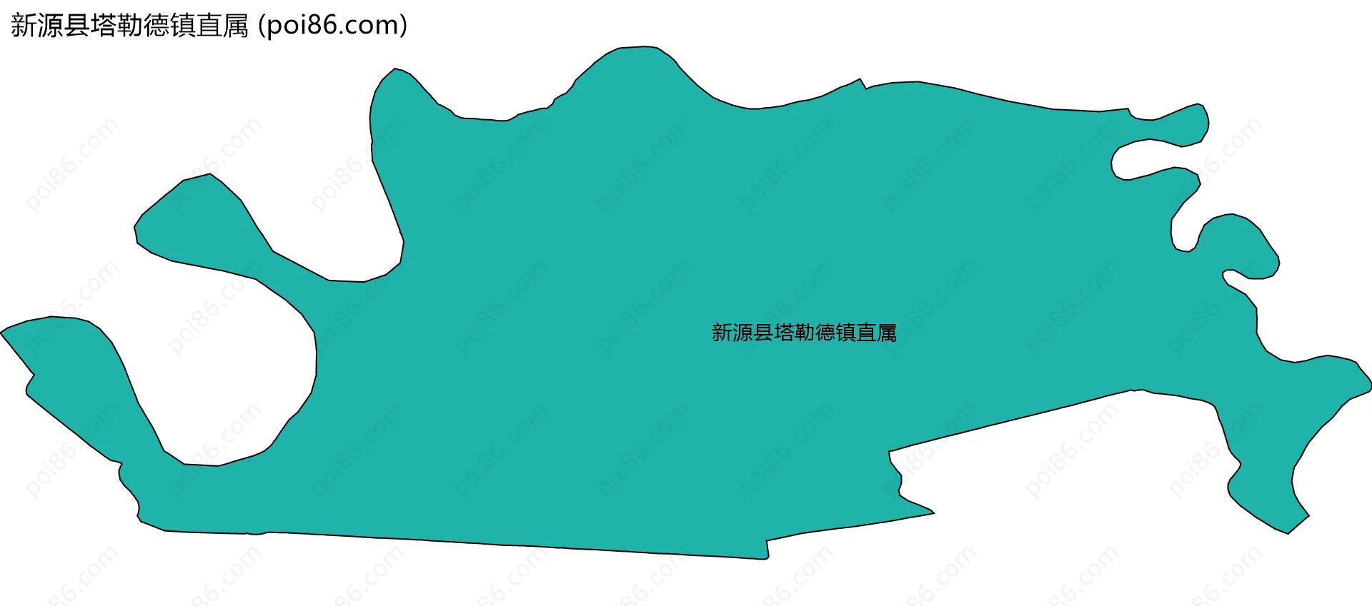 新源县塔勒德镇直属边界地图