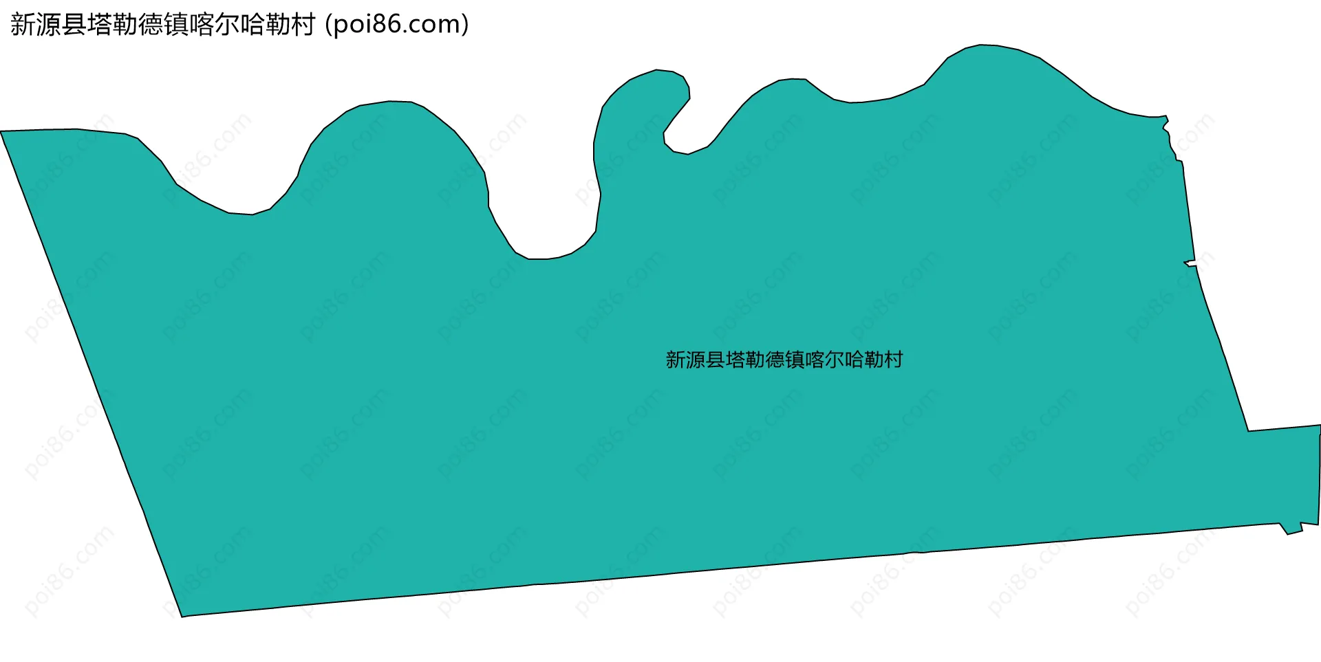新源县塔勒德镇喀尔哈勒村边界地图