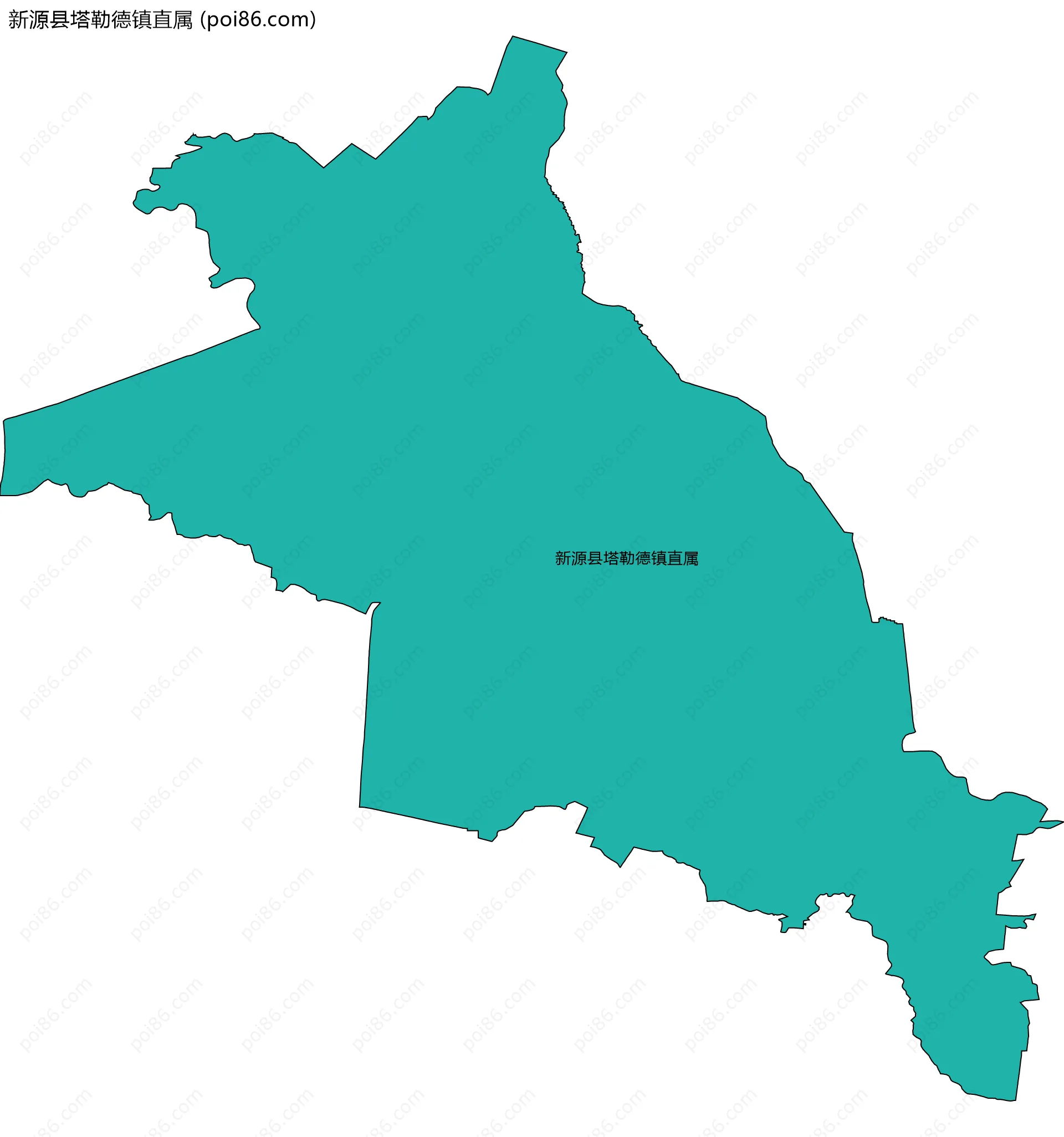 新源县塔勒德镇直属边界地图