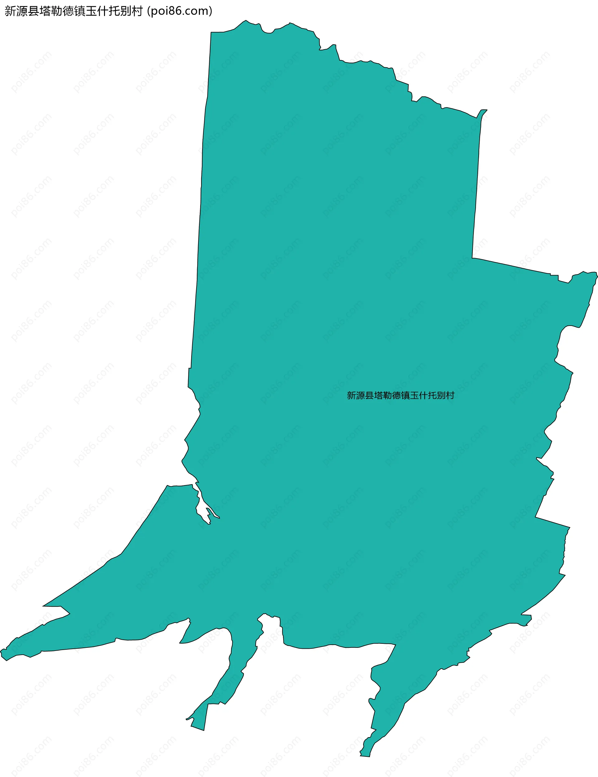 新源县塔勒德镇玉什托别村边界地图