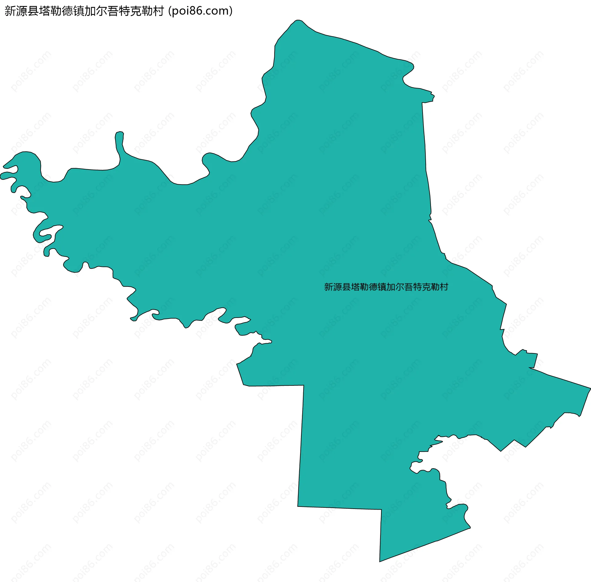 新源县塔勒德镇加尔吾特克勒村边界地图