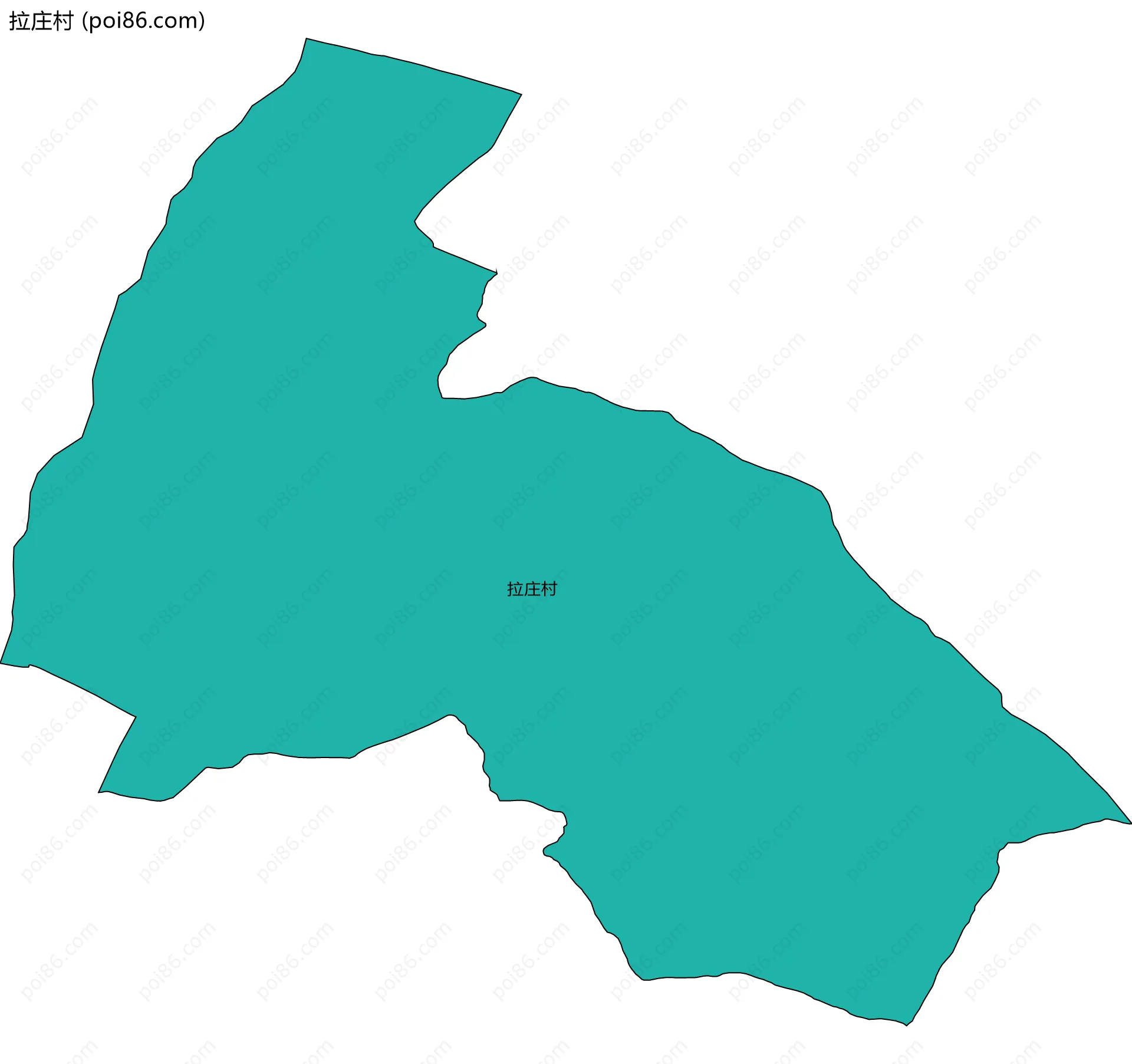拉庄村边界地图