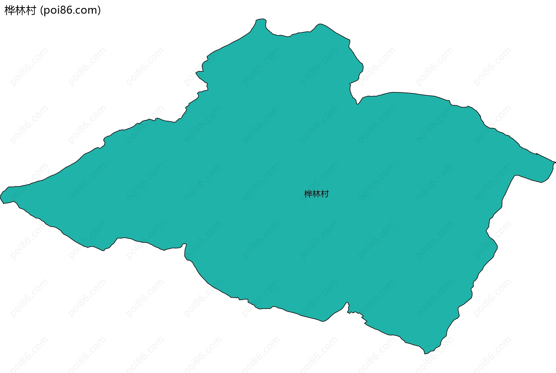 桦林村边界地图