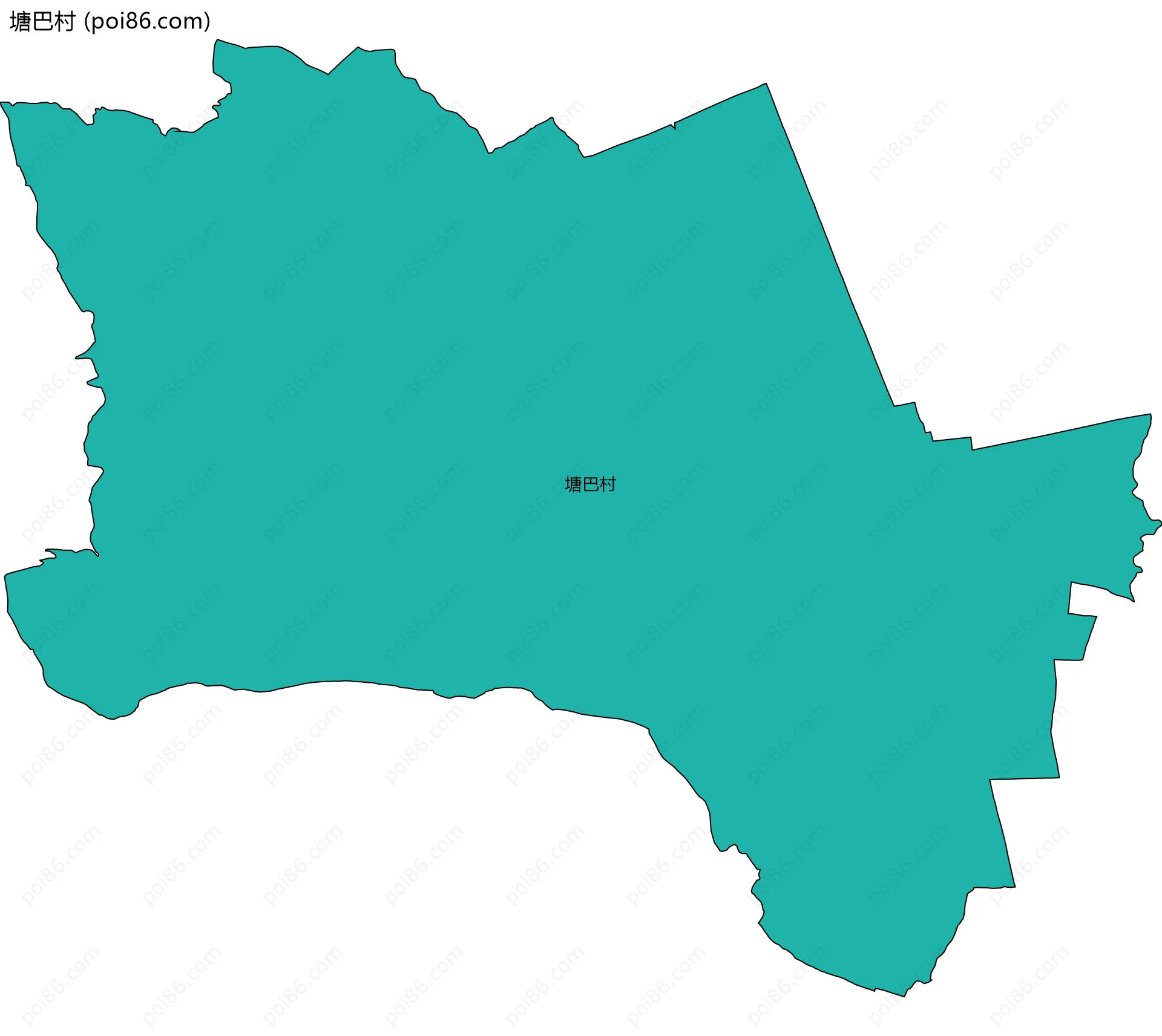 塘巴村边界地图