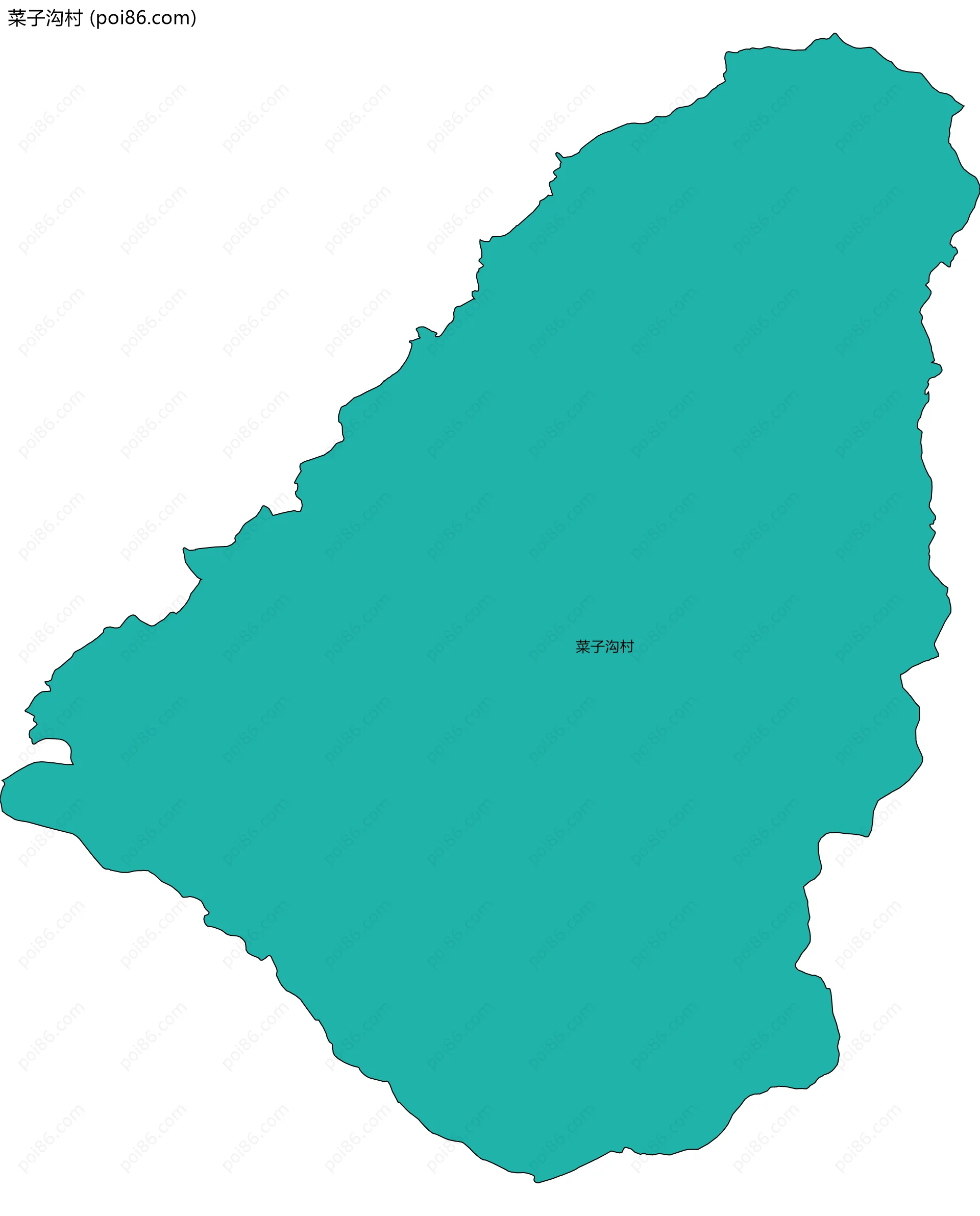 菜子沟村边界地图