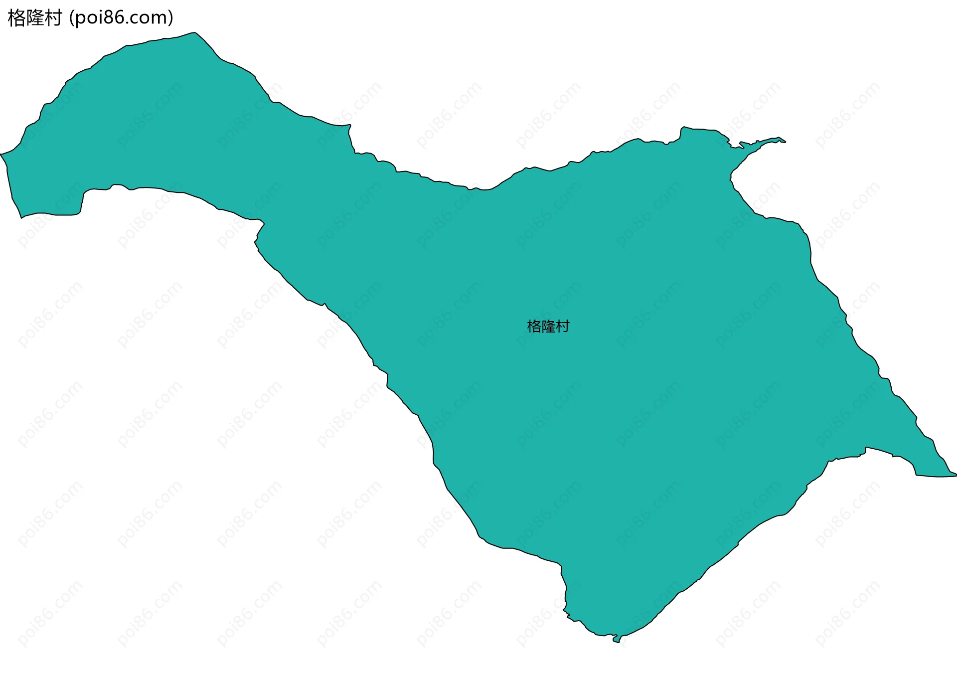 格隆村边界地图