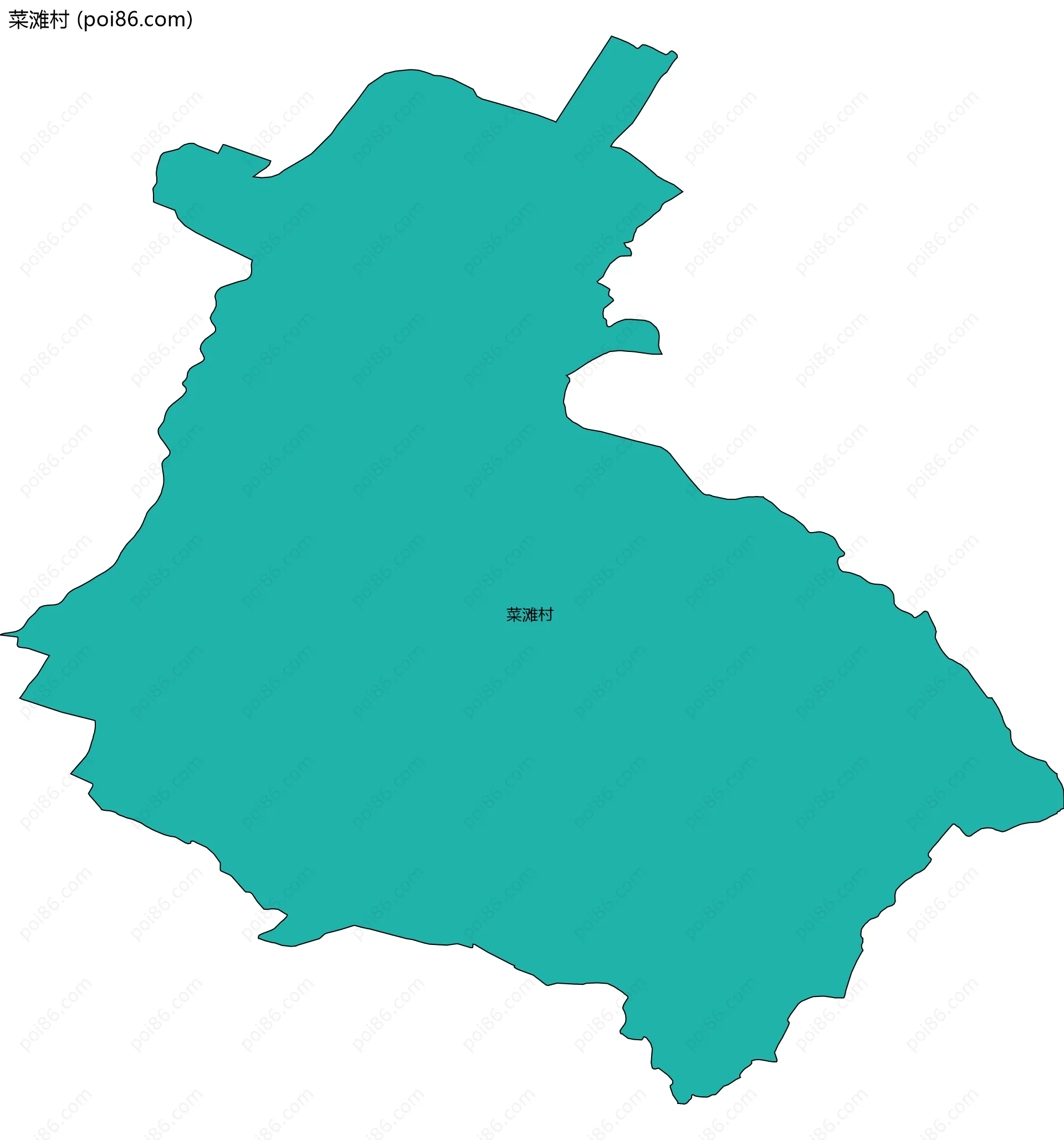 菜滩村边界地图