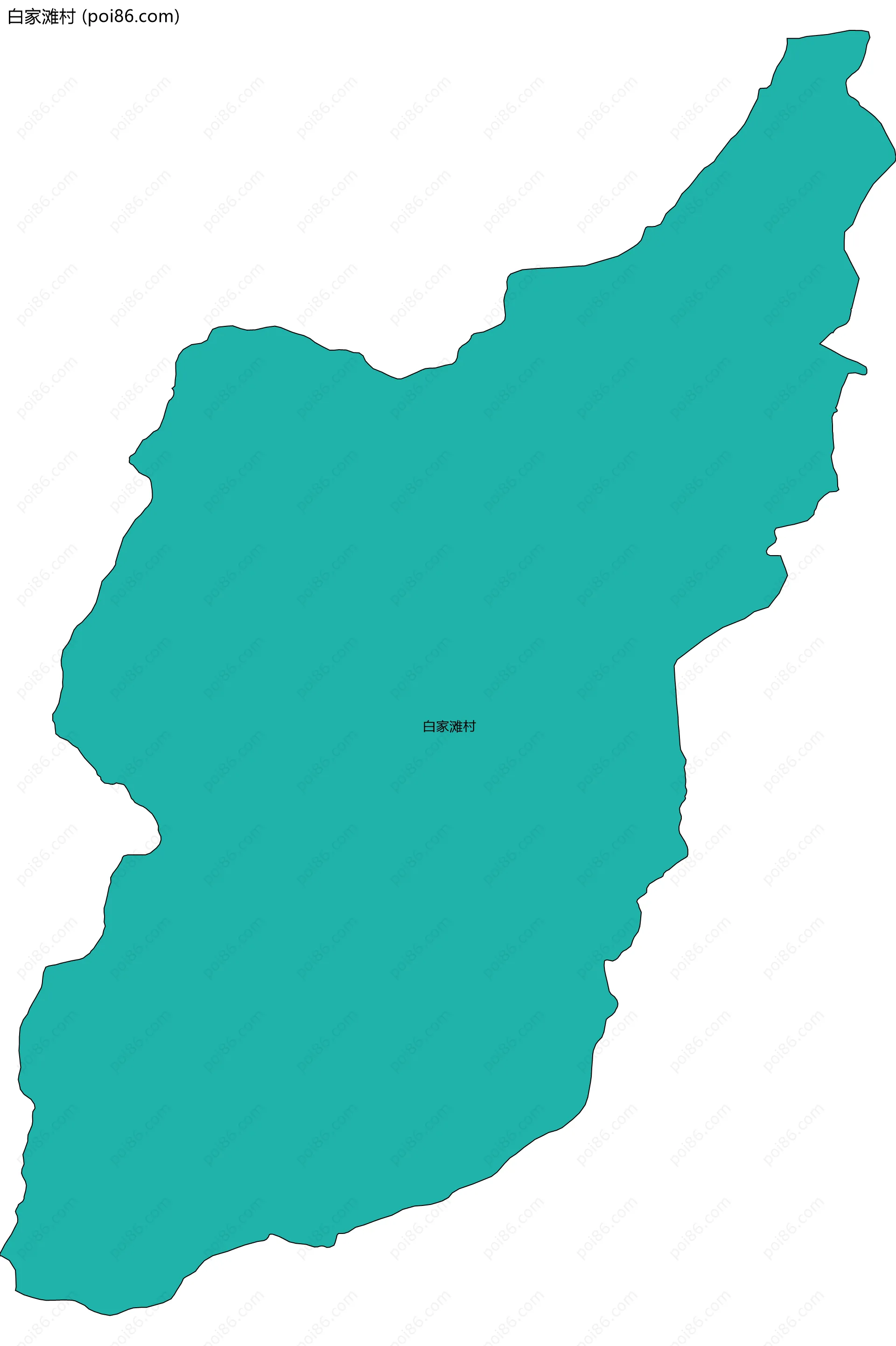 白家滩村边界地图